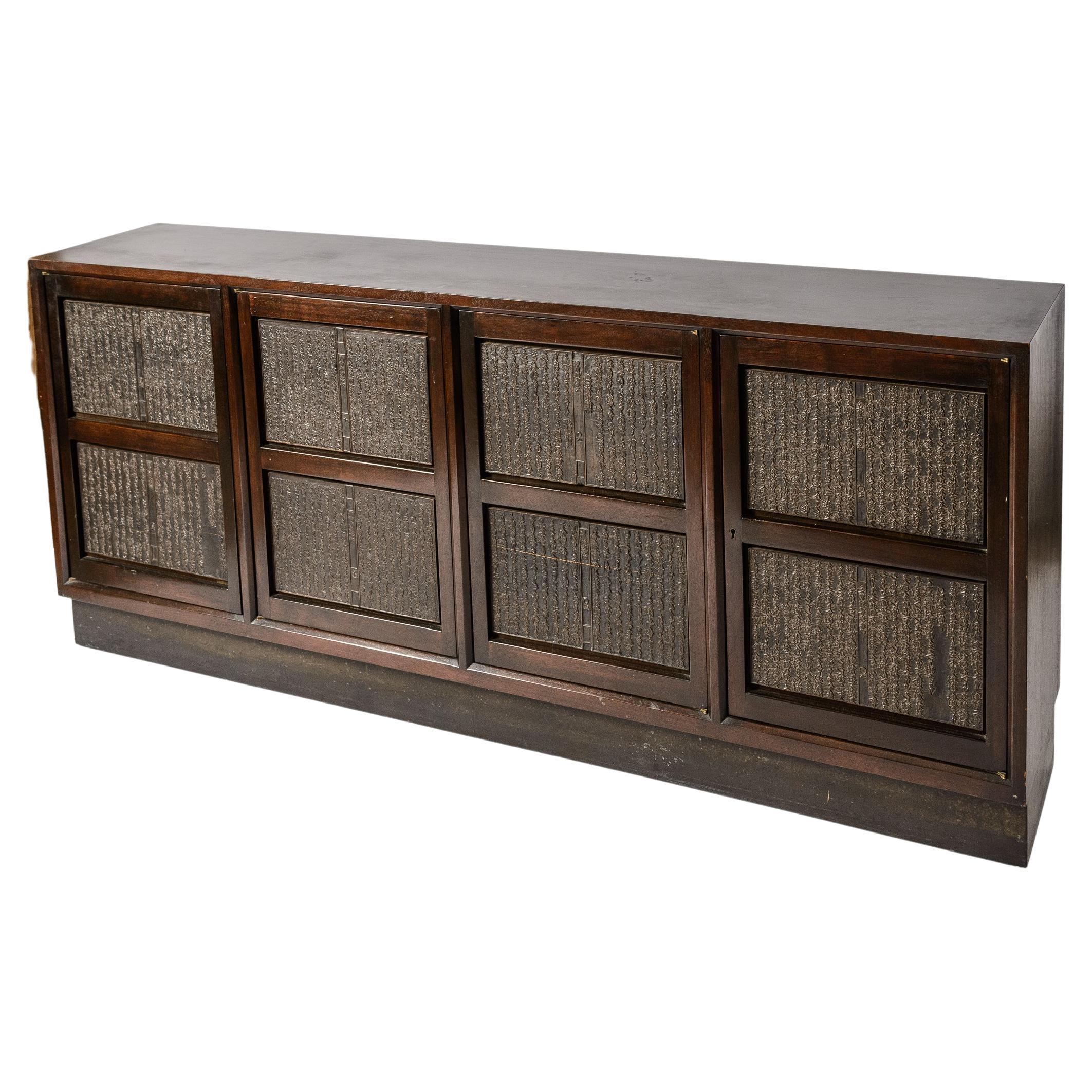 Edward Wormley Japanese Print Block Cabinet For Sale