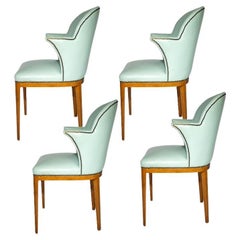  Edward Wormley Leather Arm Chairs