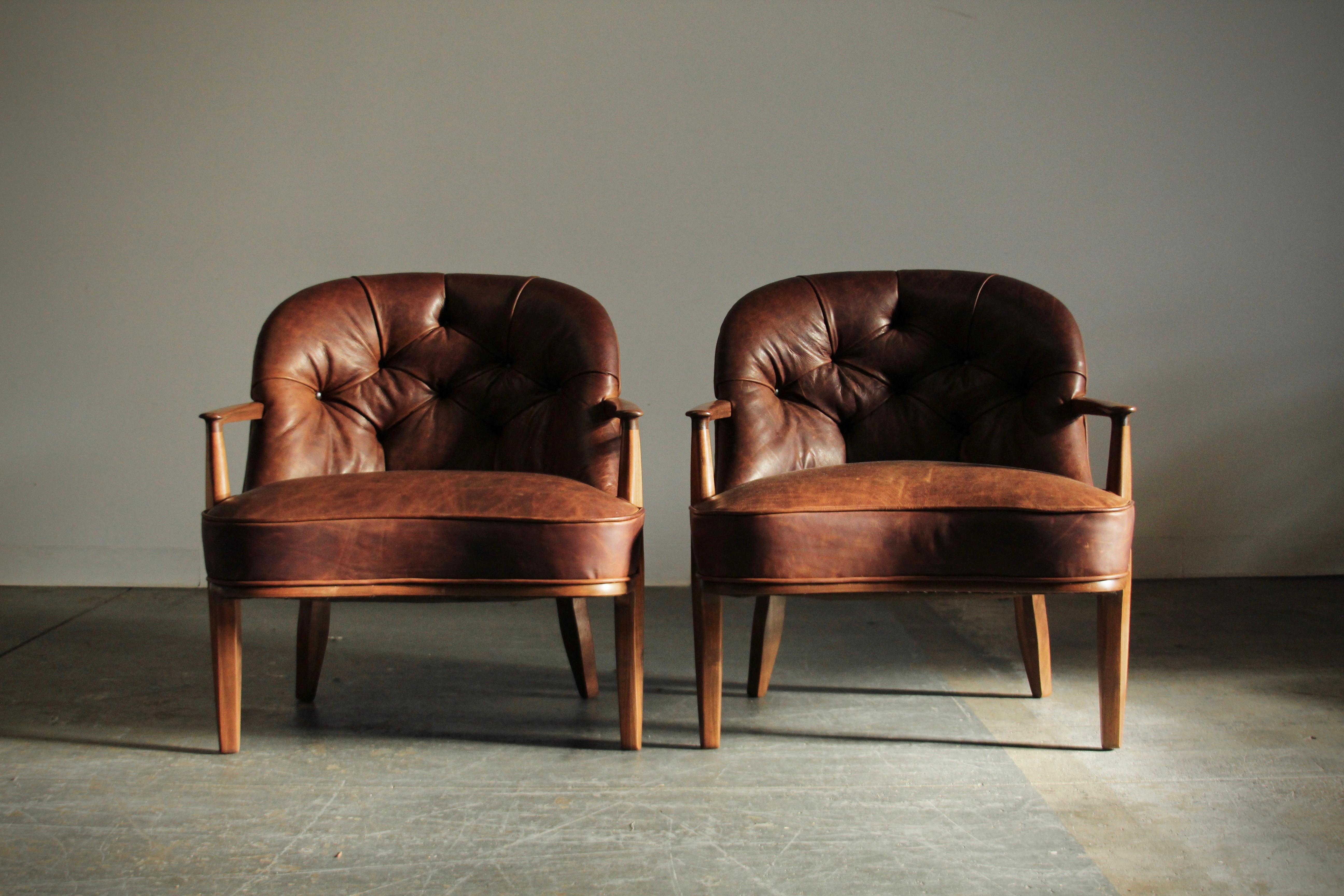 American Edward Wormley Leather 