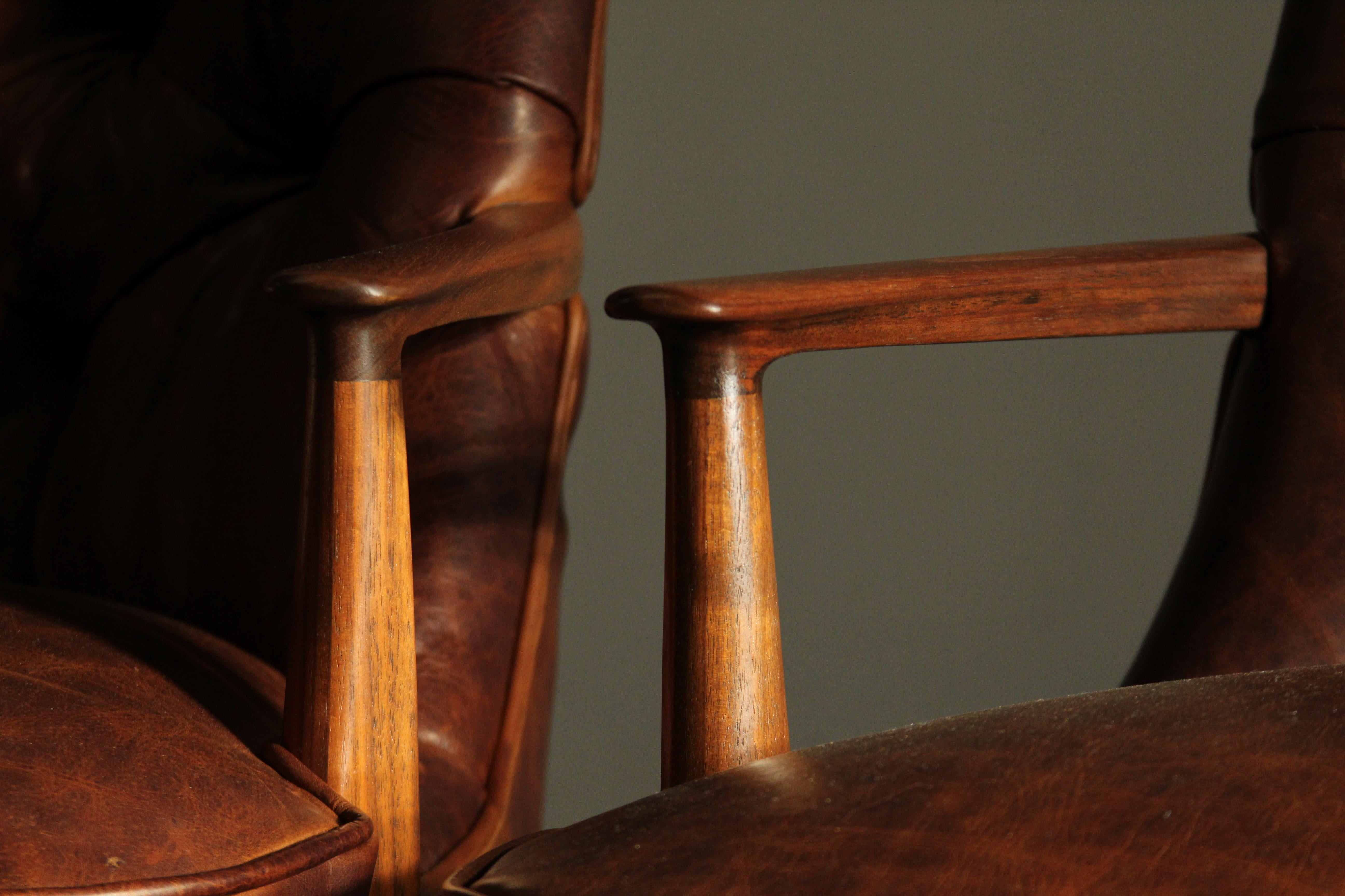 Mid-20th Century Edward Wormley Leather 