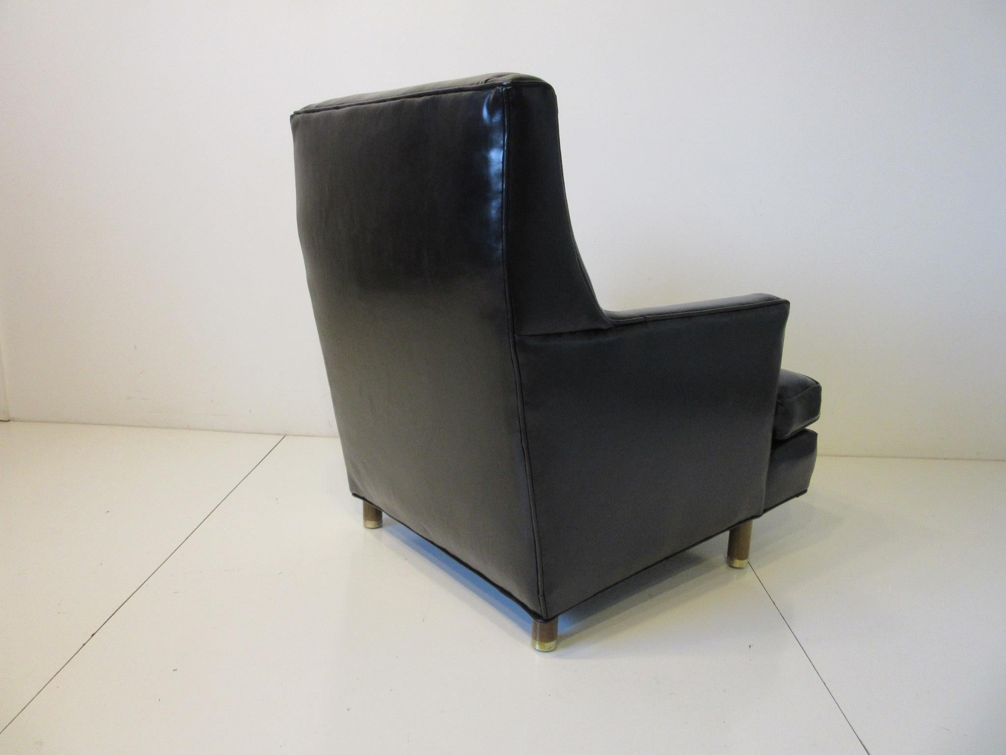 Edward Wormley Leather Lounge Chair for Dunbar 4