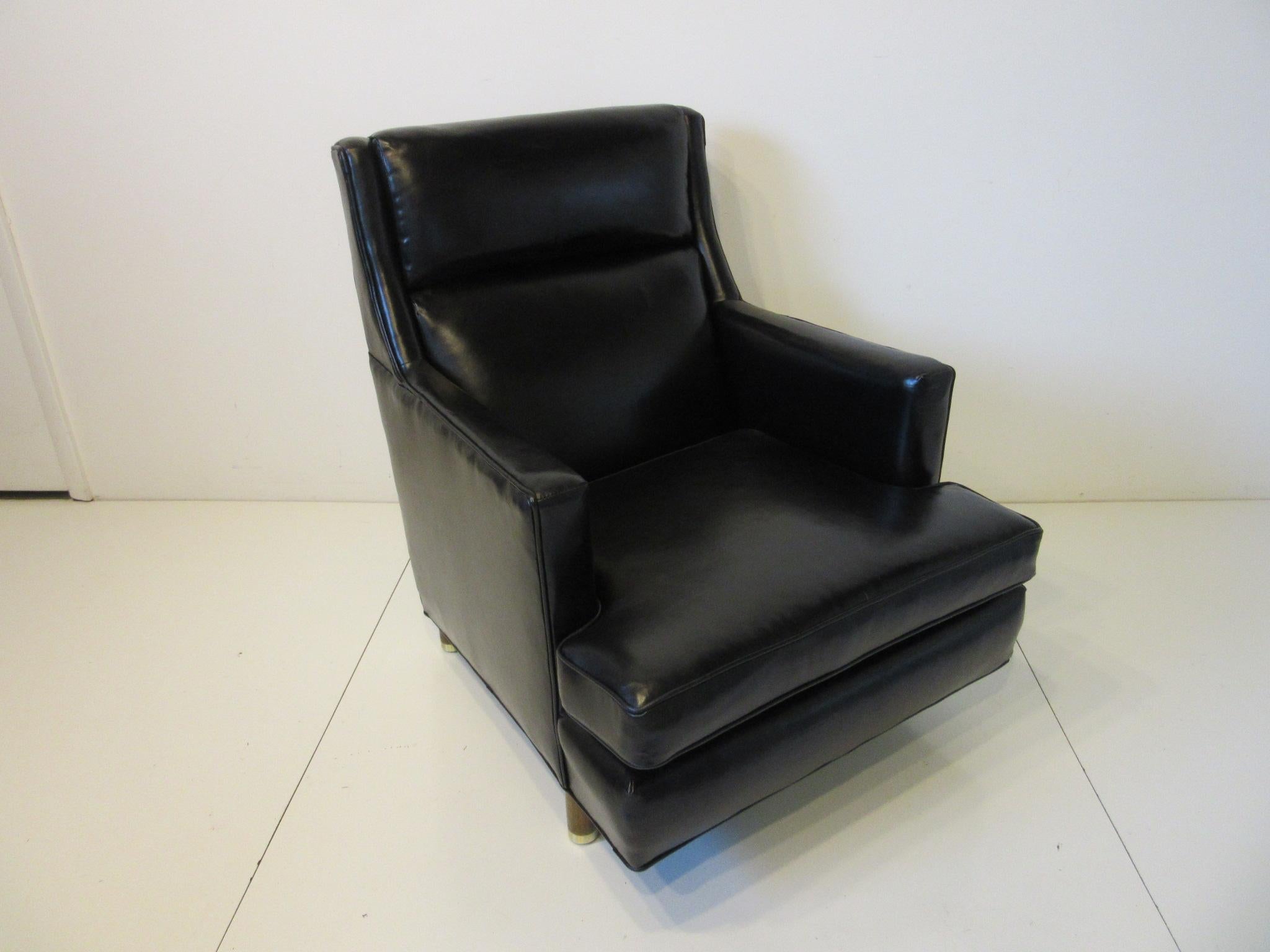 Edward Wormley Leather Lounge Chair for Dunbar 6