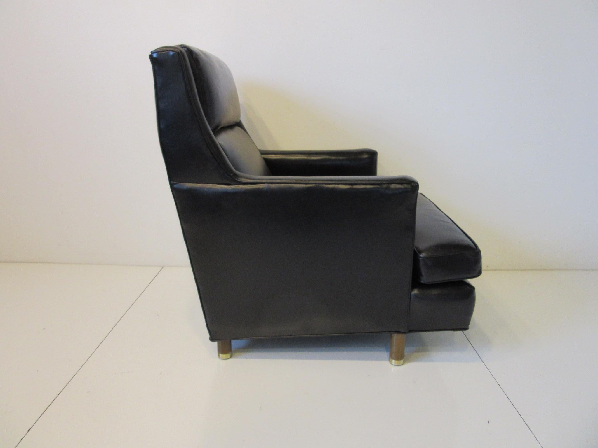 Mid-Century Modern Edward Wormley Leather Lounge Chair for Dunbar