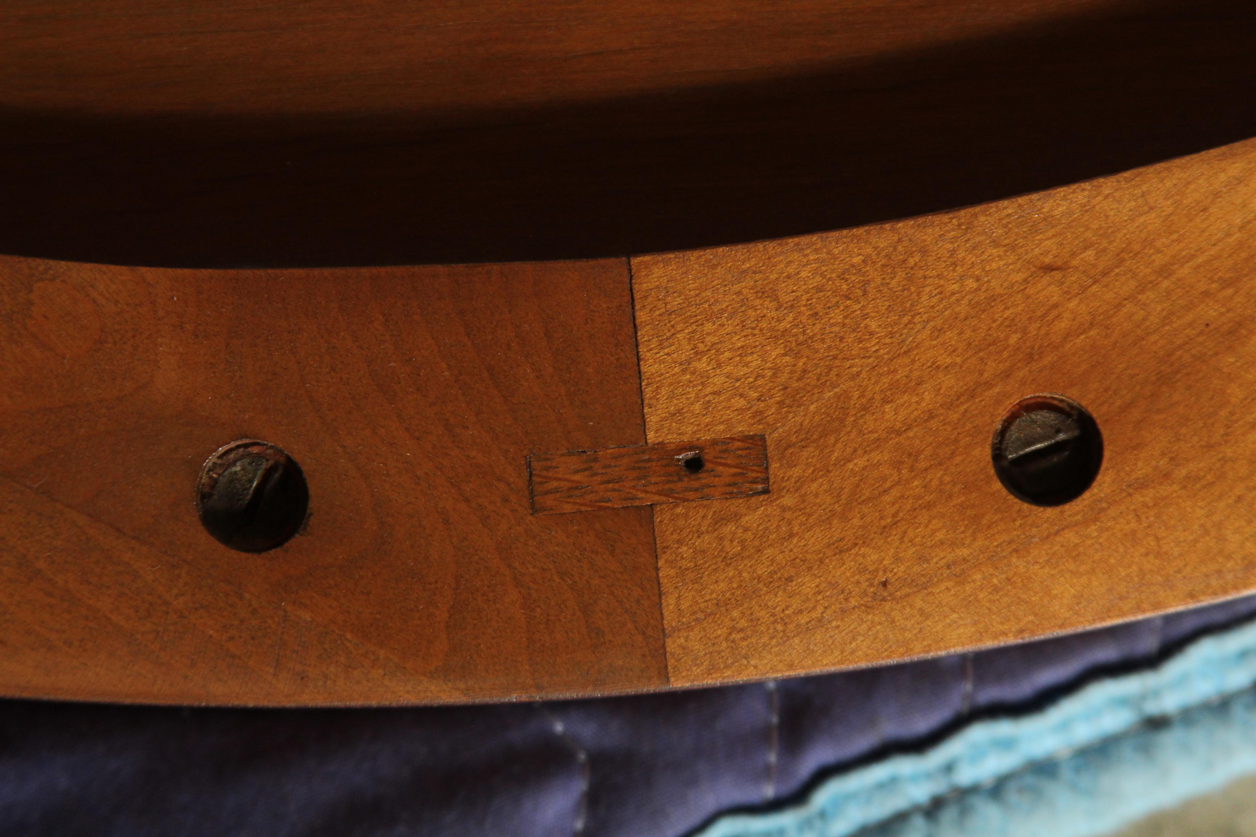 Table à cocktail en acajou et dessus en cuir Edward Wormley, années 1950 en vente 2