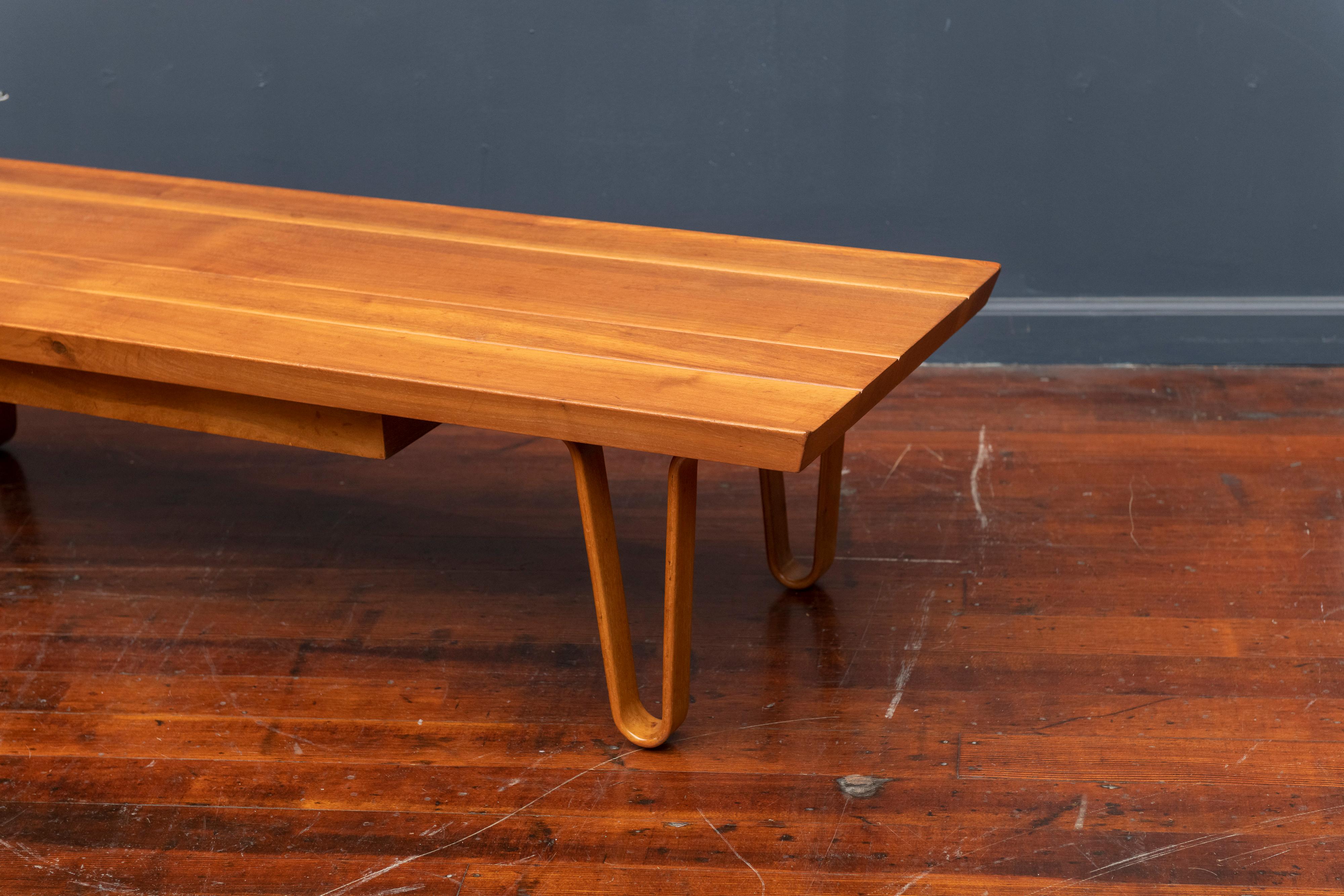 Walnut Edward Wormley Long John Bench/Coffee Table for Dunbar