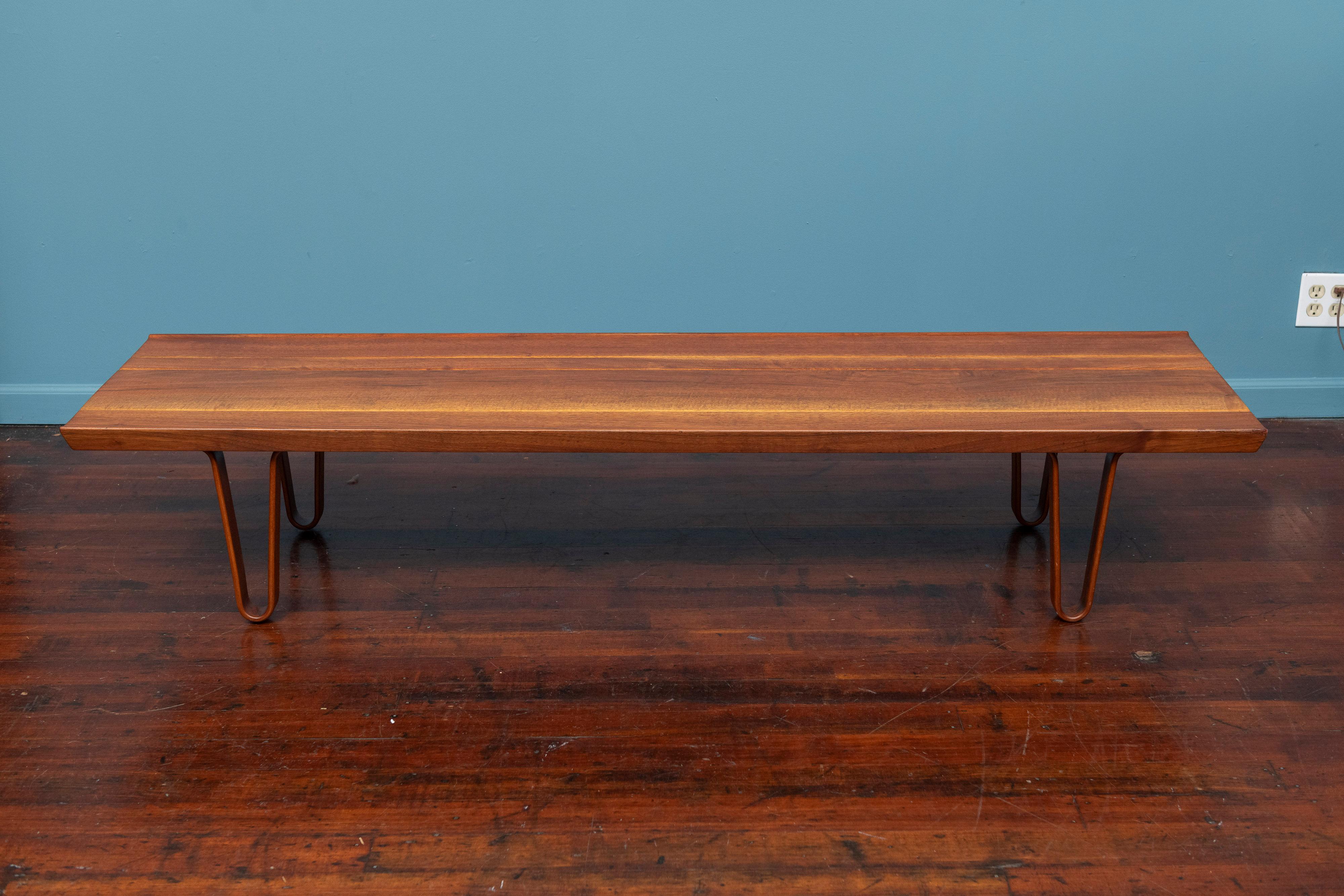 Edward Wormley Long John Bench for Dunbar In Good Condition In San Francisco, CA