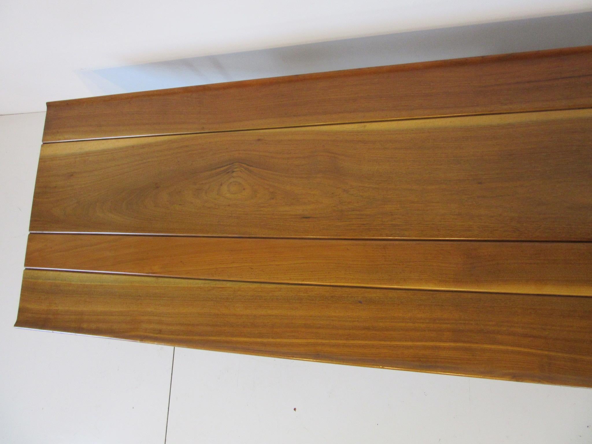 Mid Century Edward Wormley Long John Bench with Drawer by Dunbar 1