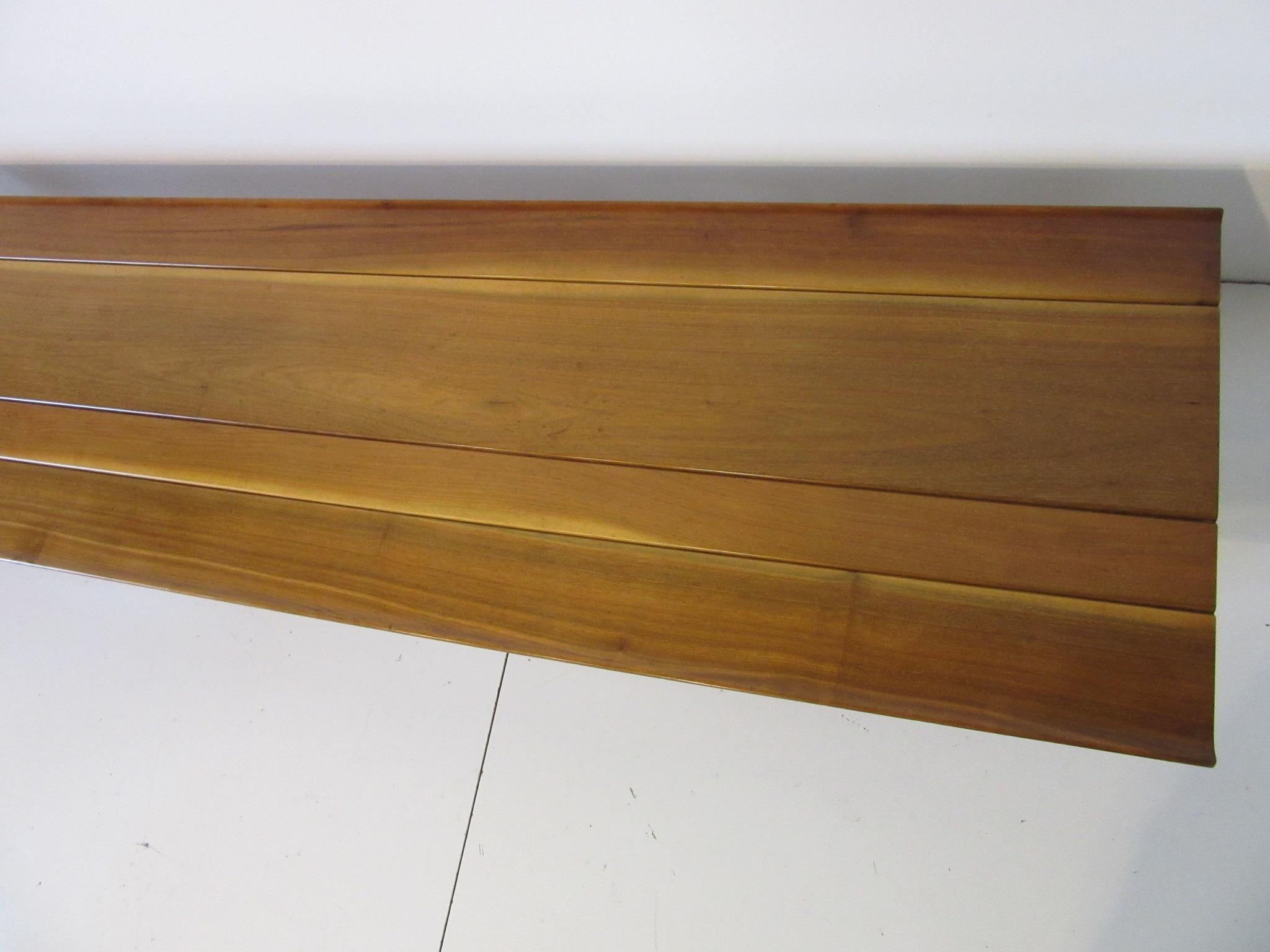 Mid Century Edward Wormley Long John Bench with Drawer by Dunbar 2