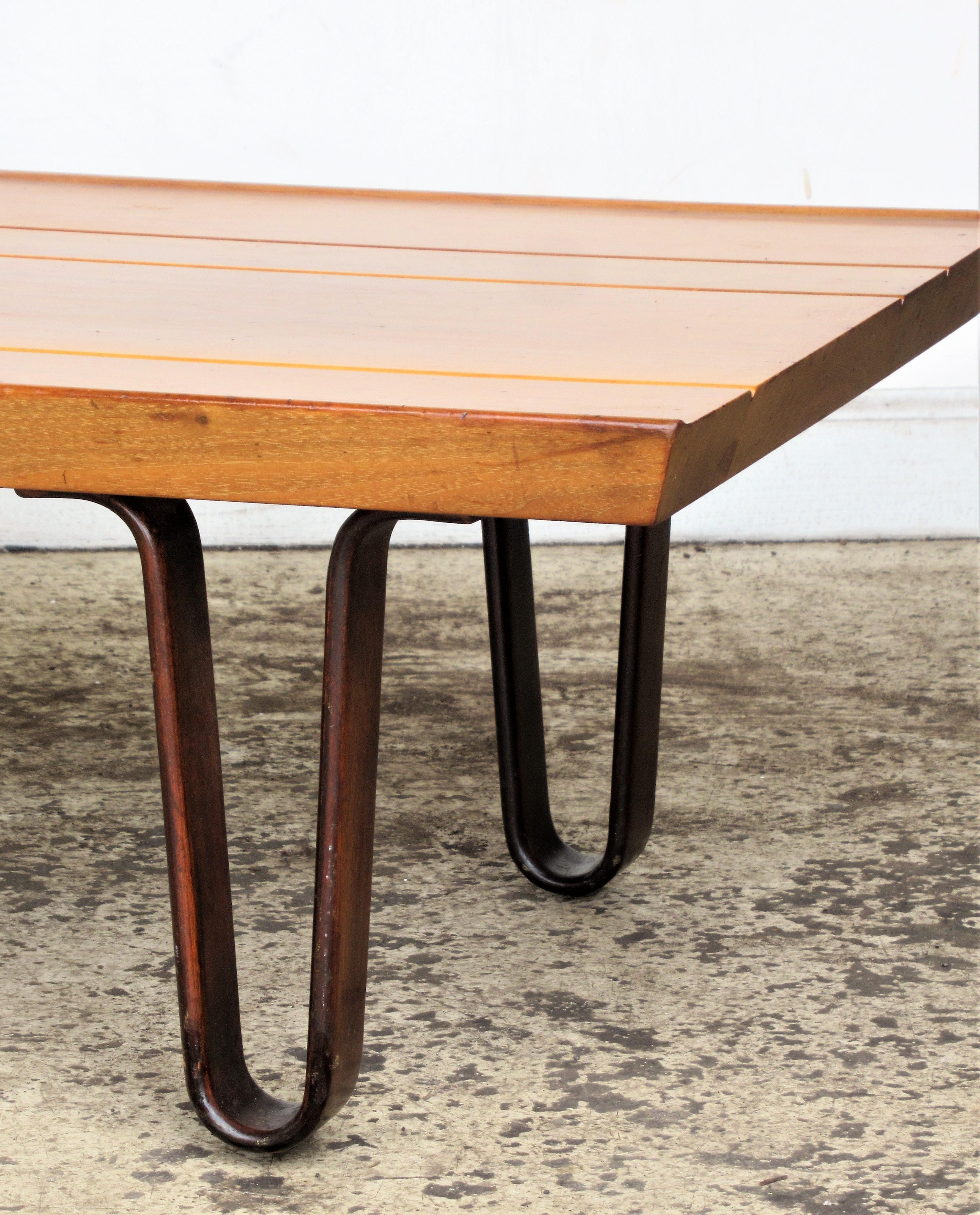 Mahogany Edward Wormley Long John Coffee Table / Bench, Model 4699