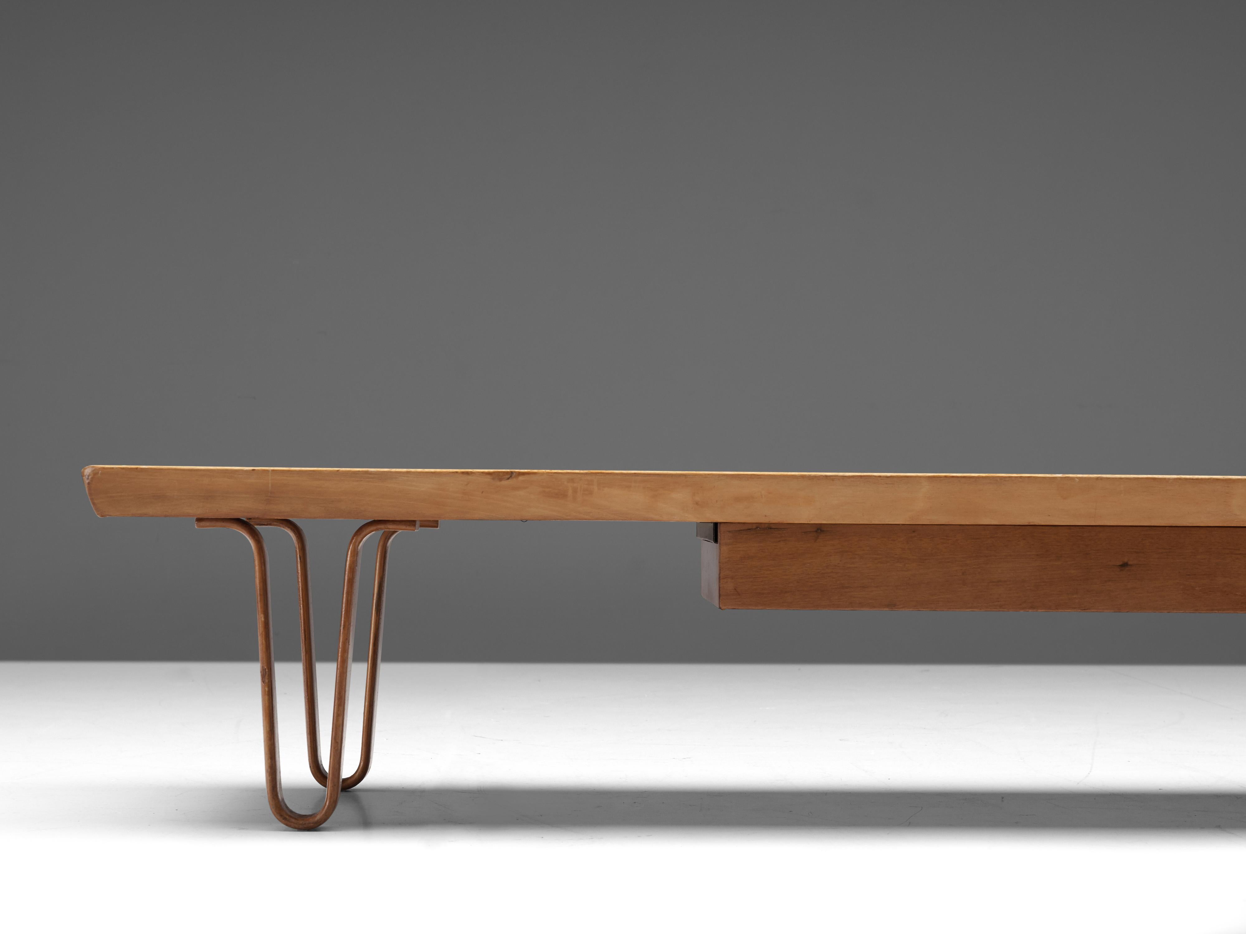 Edward Wormley 'Long John' Coffee Table in Mahogany In Good Condition In Waalwijk, NL