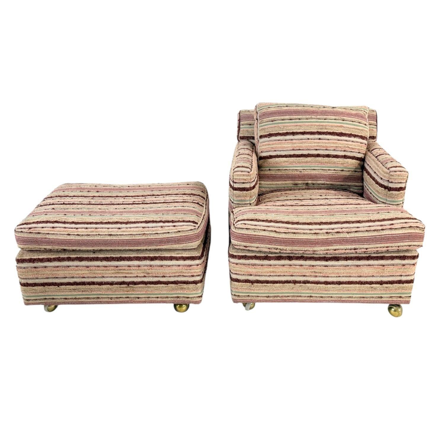 Edward Wormley Lounge Chair and Ottoman for Dunbar, 1960 Moderno de mediados de siglo en venta