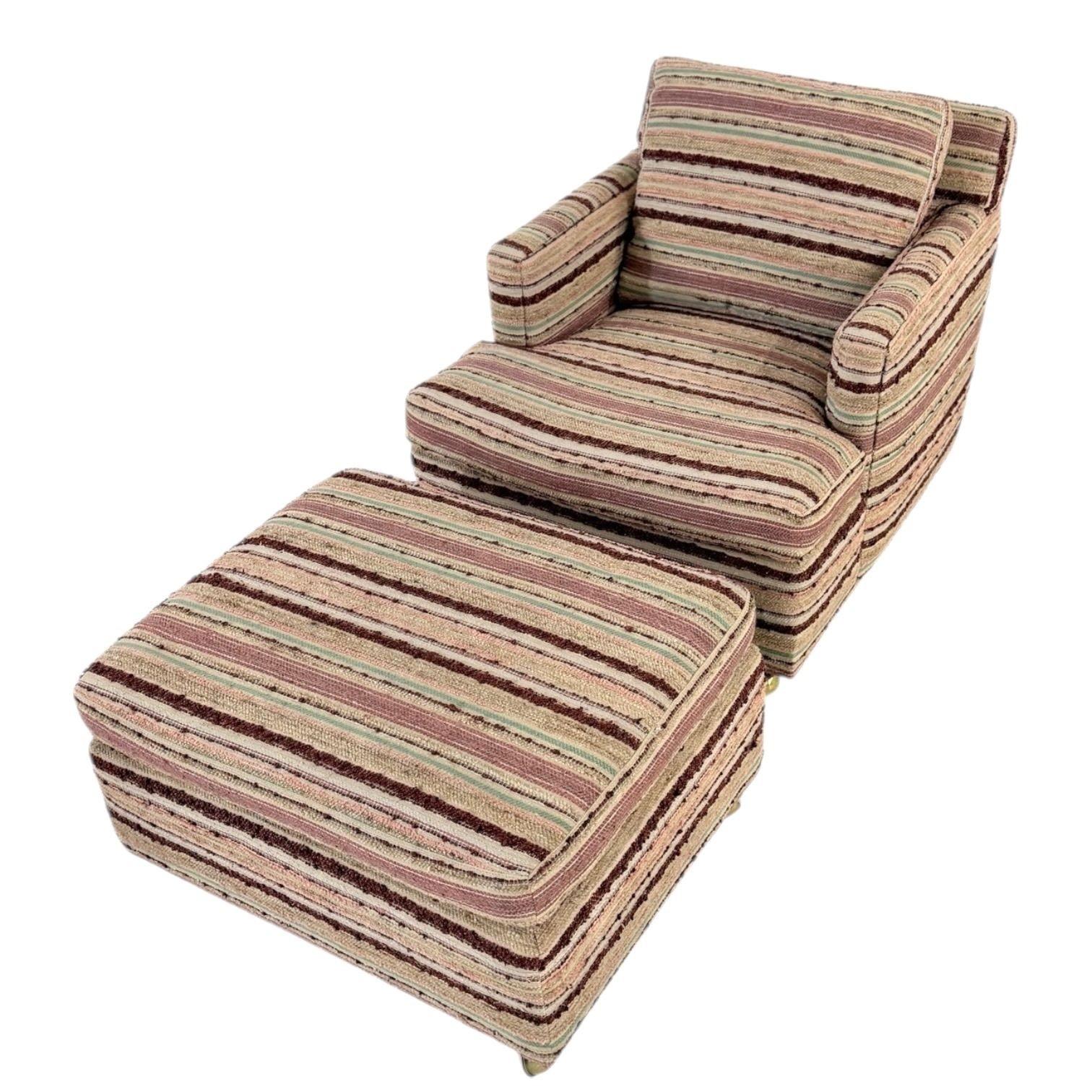 Edward Wormley Lounge Chair and Ottoman for Dunbar, 1960 Estadounidense en venta