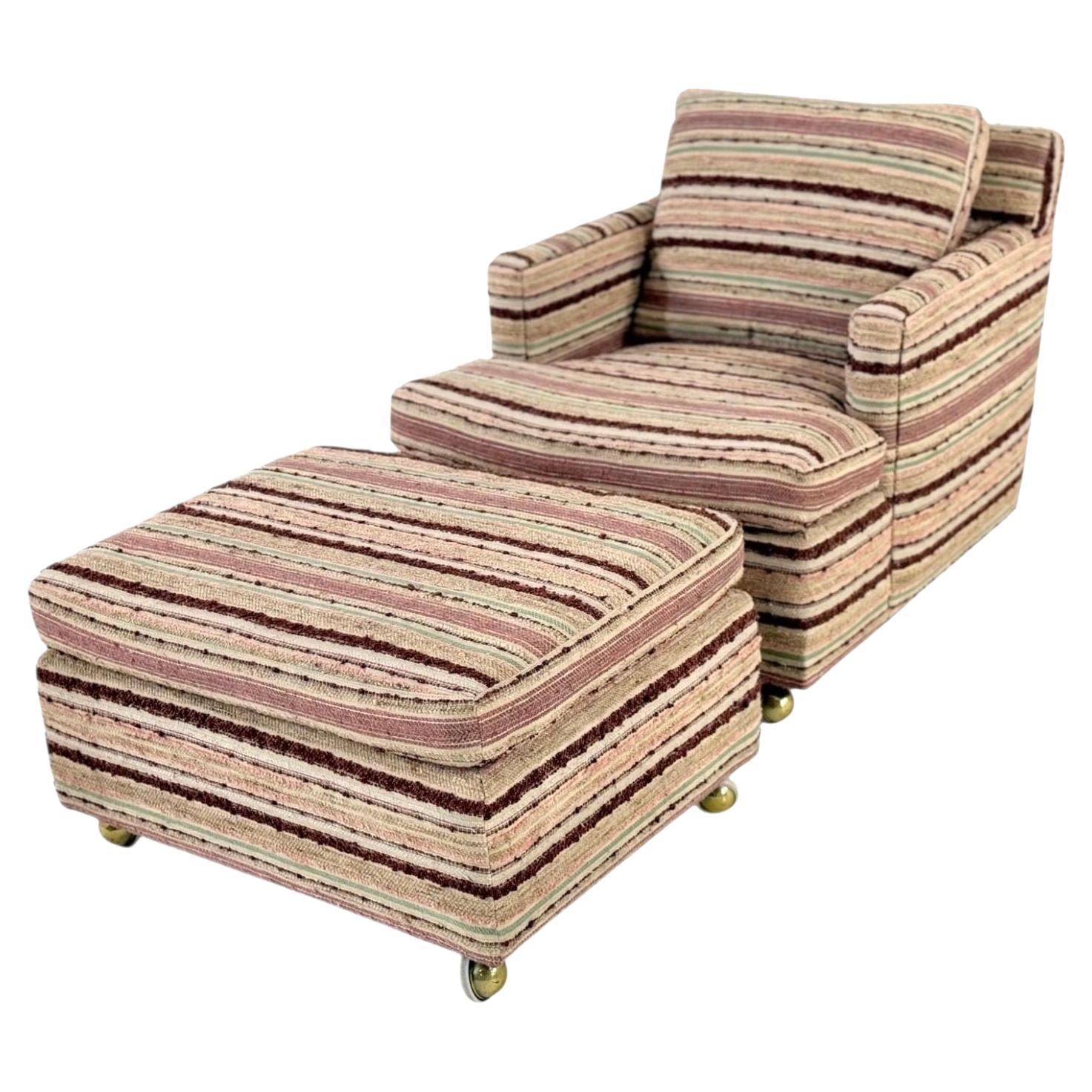 Edward Wormley Lounge Chair and Ottoman for Dunbar, 1960