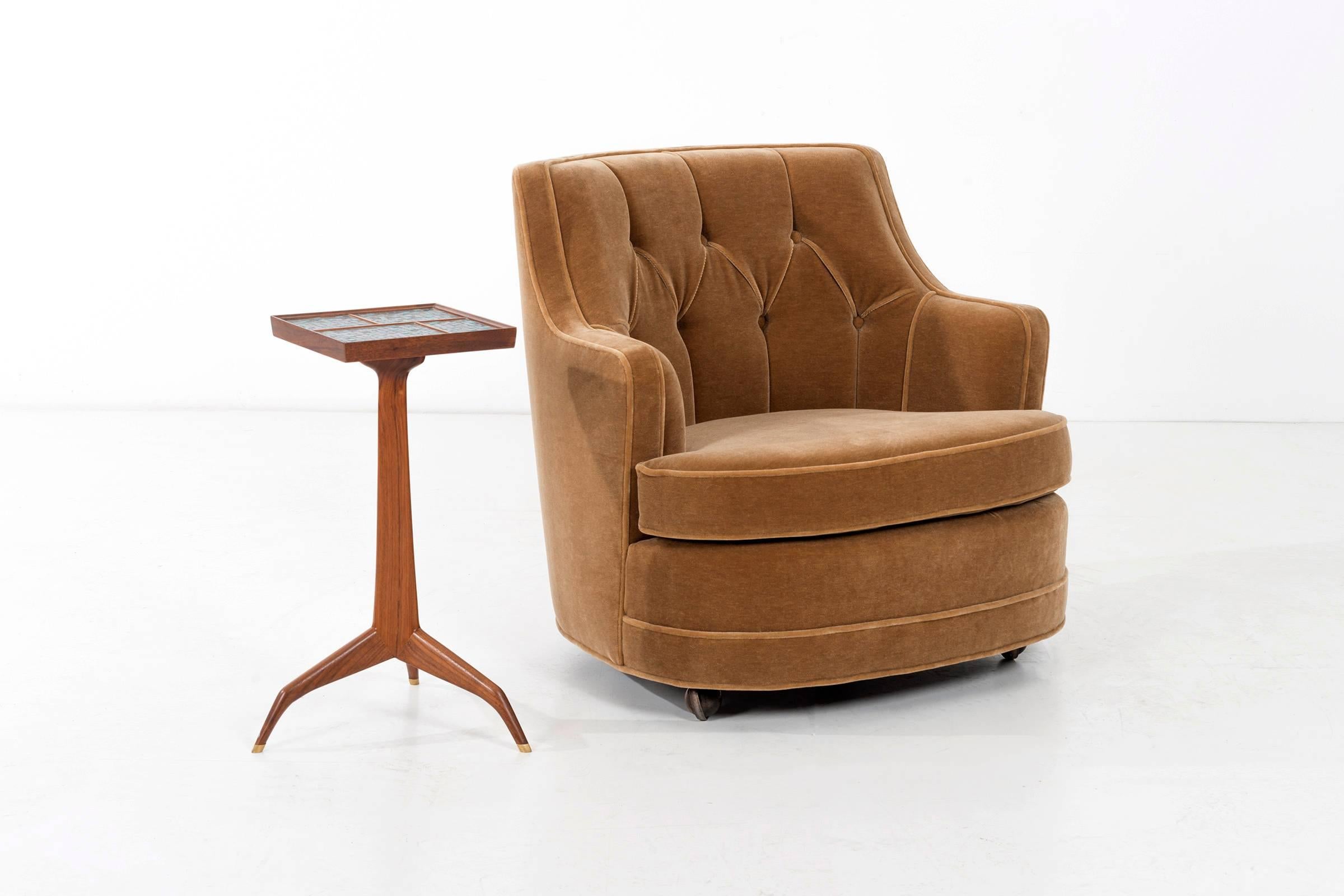 Fabric Edward Wormley Lounge Chair for Dunbar
