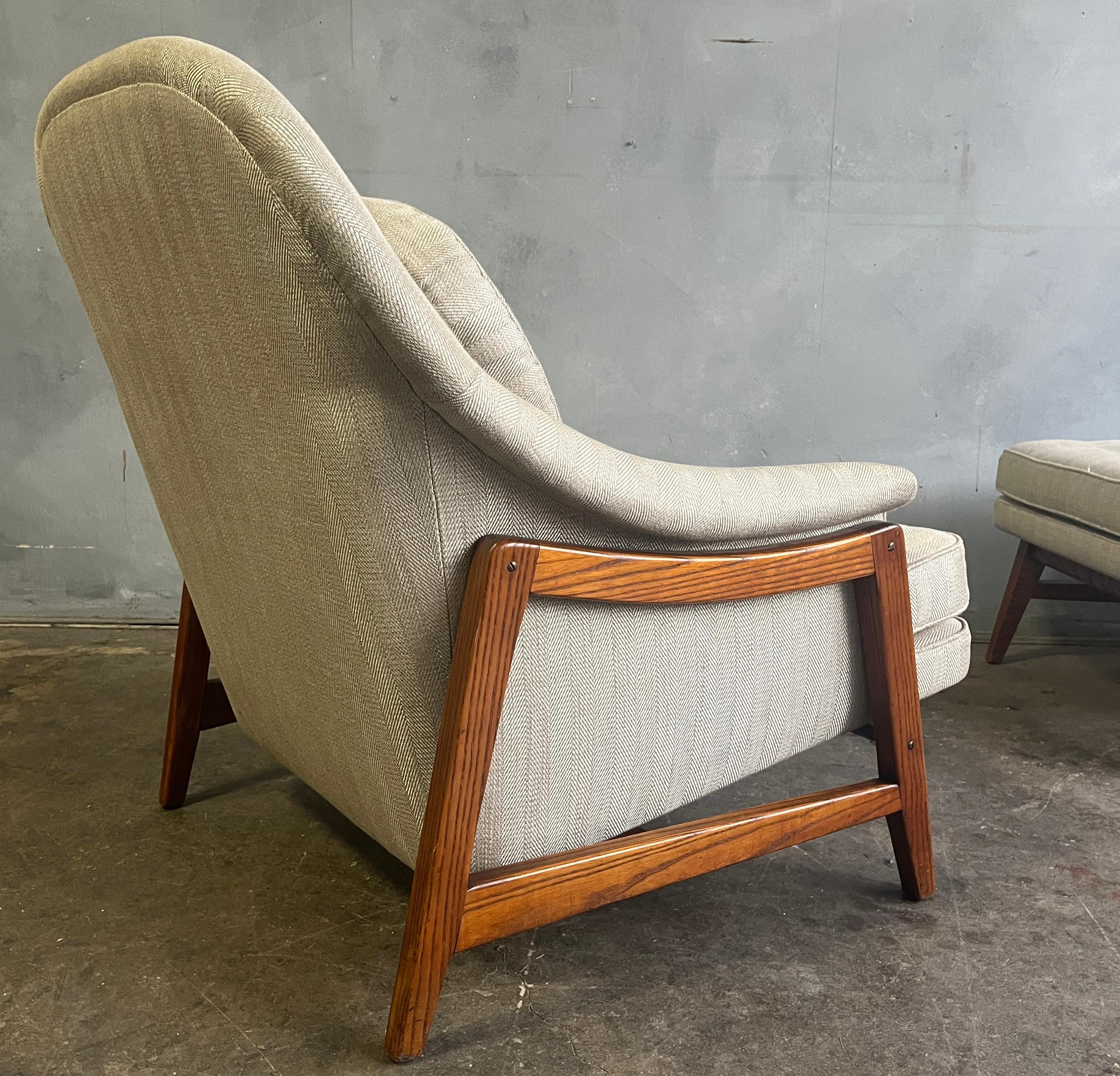 Brass Edward Wormley Lounge Chair for Dunbar 