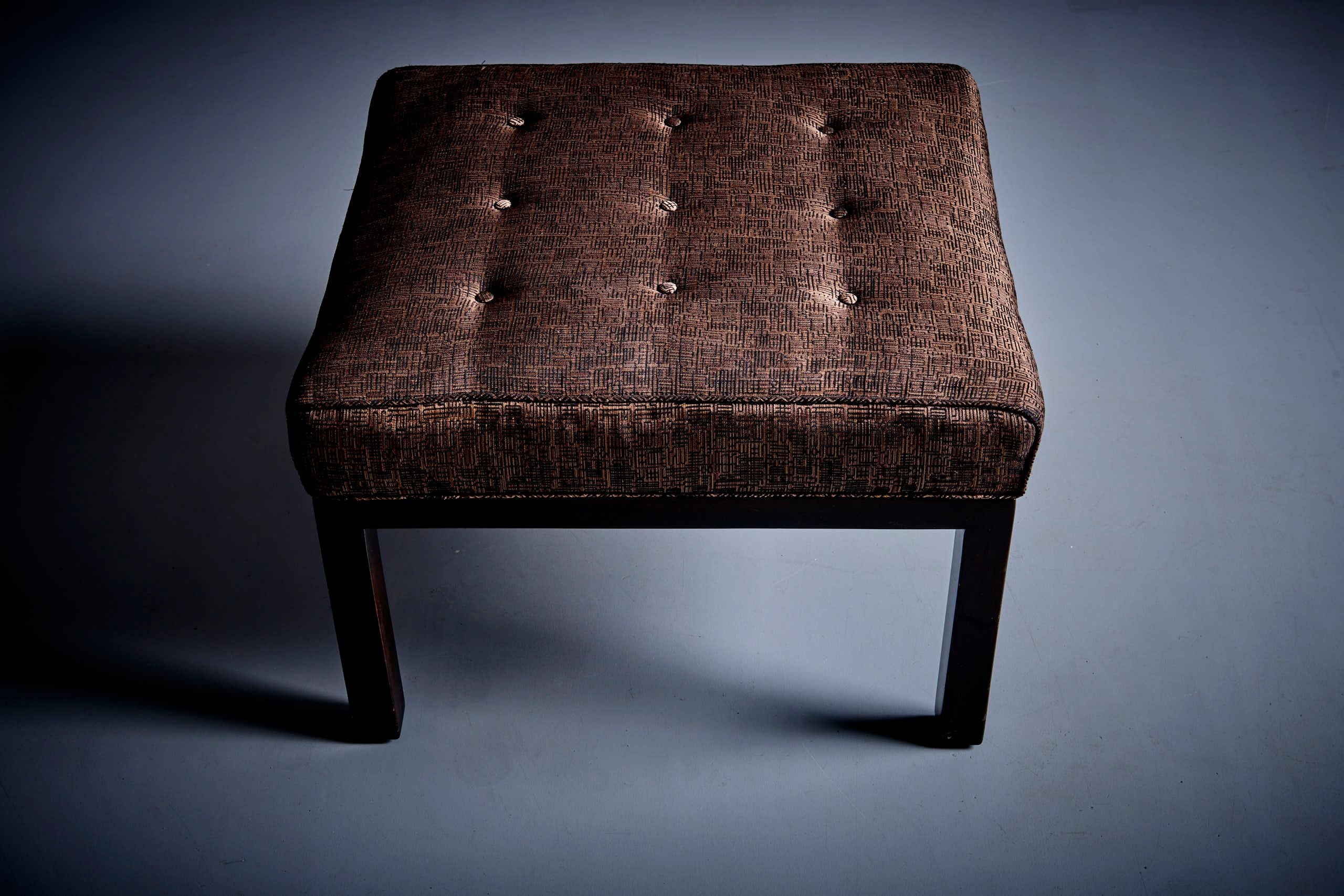 Edward Wormley Silla de salón con otomana by Dunbar, EE.UU. Años 60 en venta 7