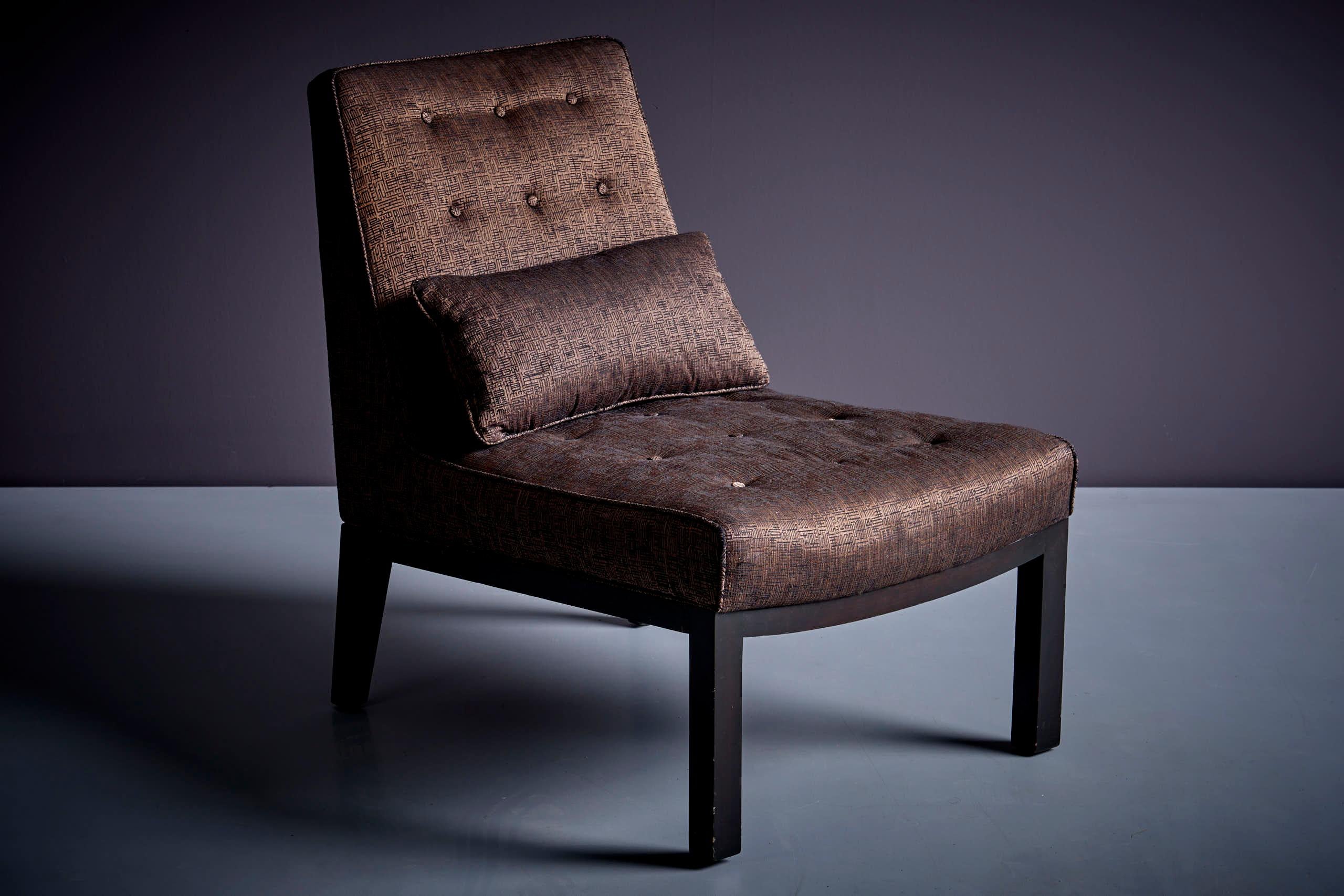 Edward Wormley Lounge Chair with Ottoman by Dunbar, USA 1960s For Sale 1