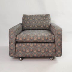 Edward Wormley Mid-Century Lounge Tuxedo Club Armchair