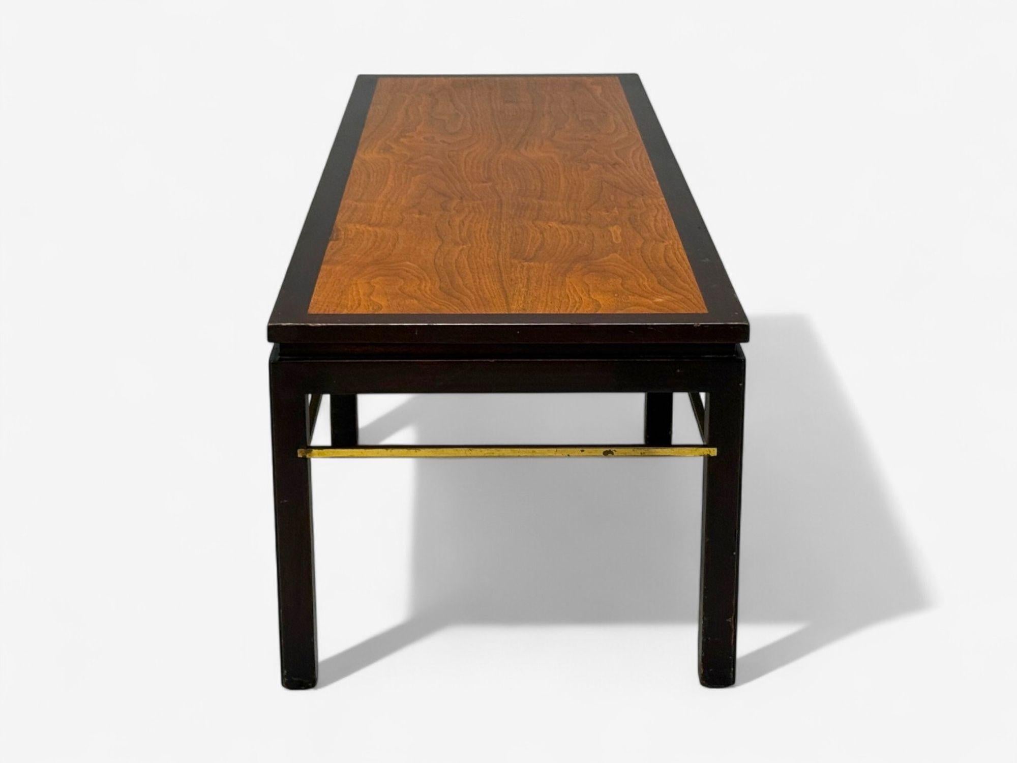 Edward Wormley, Mahagoni, Ebonisiertes Holz, Messing, Couchtisch, USA, 1960er Jahre im Zustand „Gut“ im Angebot in Manhasset, NY