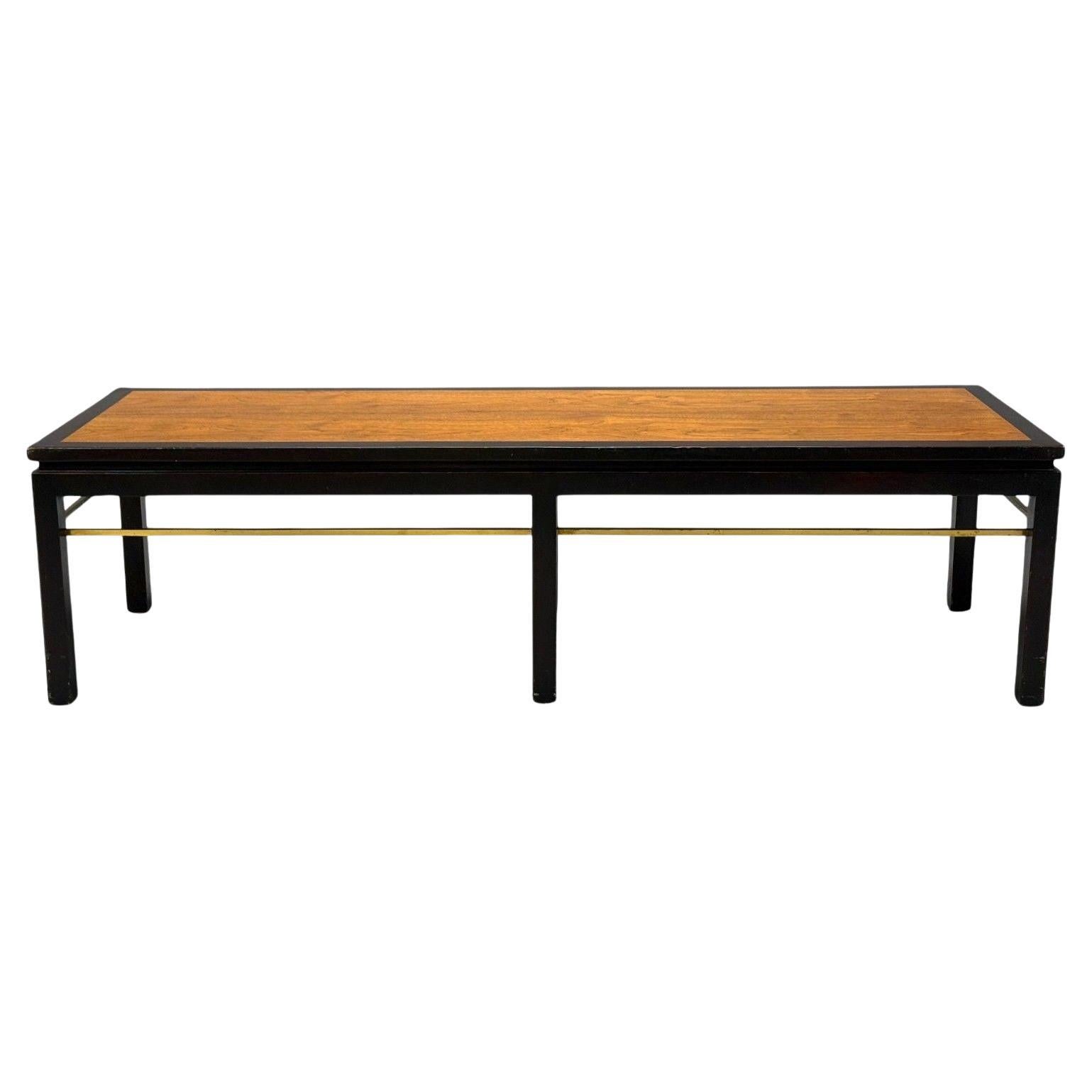 Edward Wormley, Mahagoni, Ebonisiertes Holz, Messing, Couchtisch, USA, 1960er Jahre im Angebot