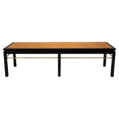 Edward Wormley, Mahogany, Ebonized Wood, Brass, Coffee Table, USA, 1960s