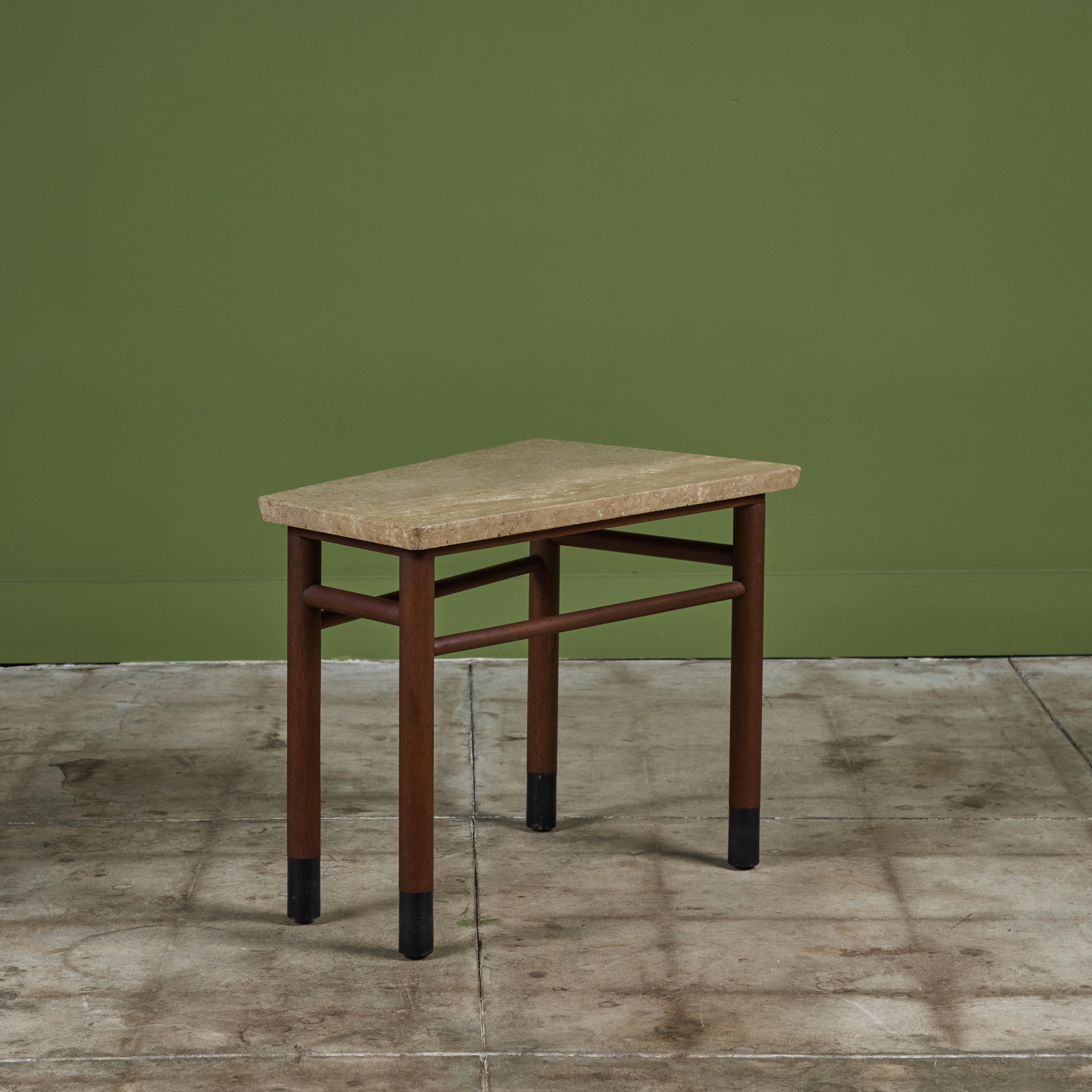 Edward Wormley Marble Top Wedge Side Table for Dunbar For Sale 3