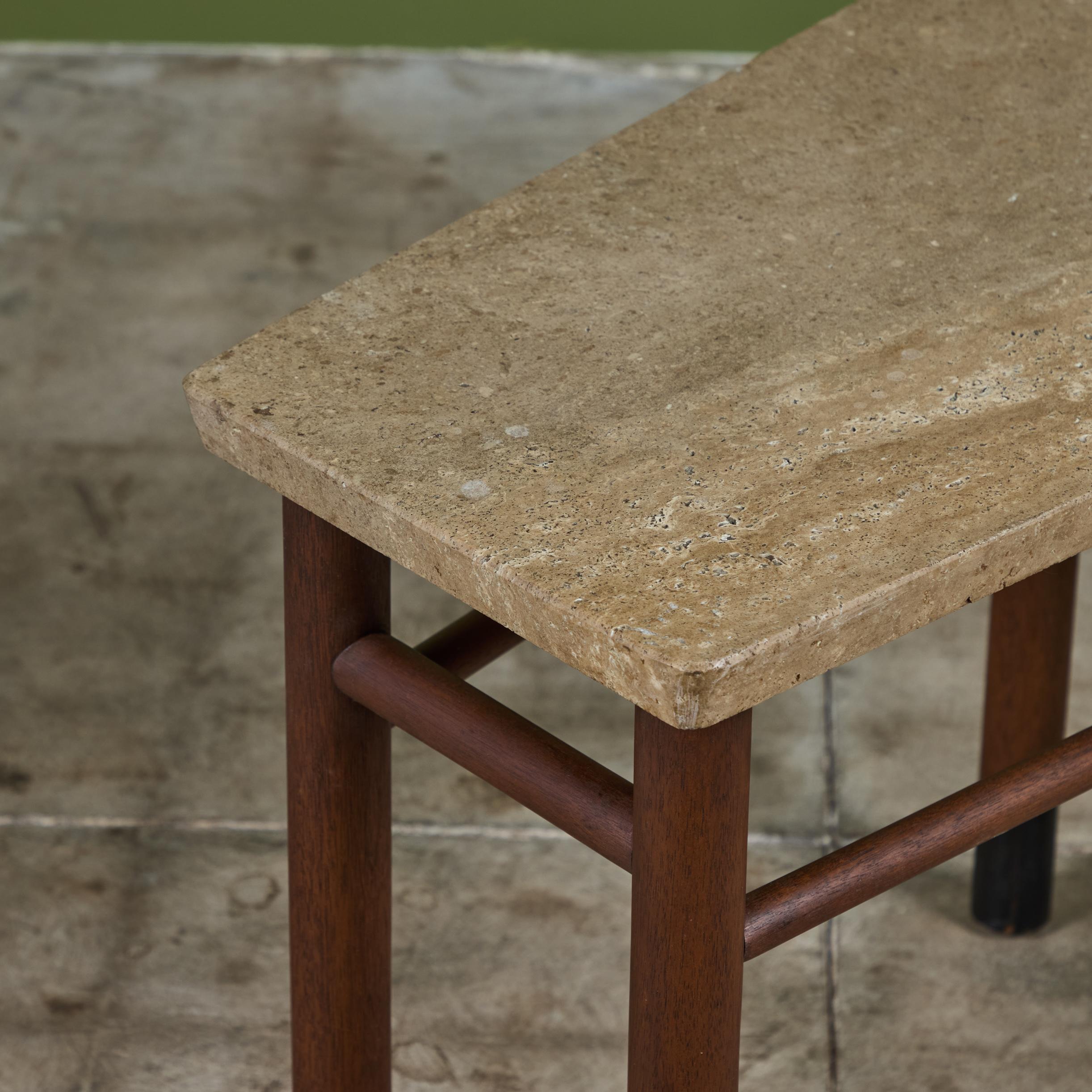 Edward Wormley Marble Top Wedge Side Table for Dunbar For Sale 4