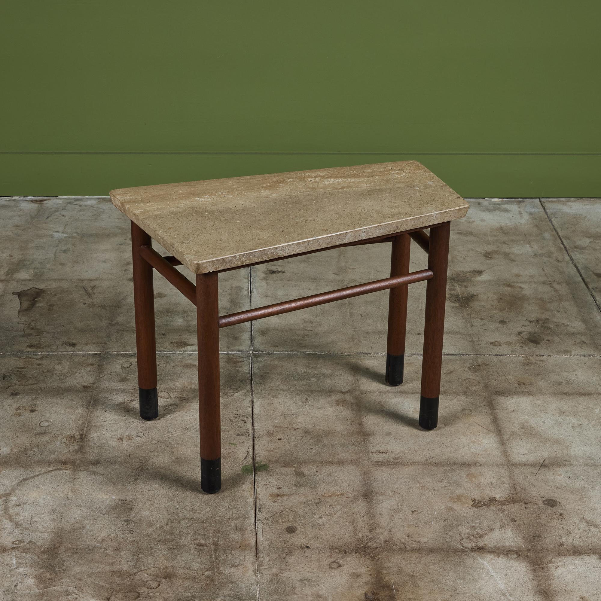 Edward Wormley Marble Top Wedge Side Table for Dunbar For Sale 5