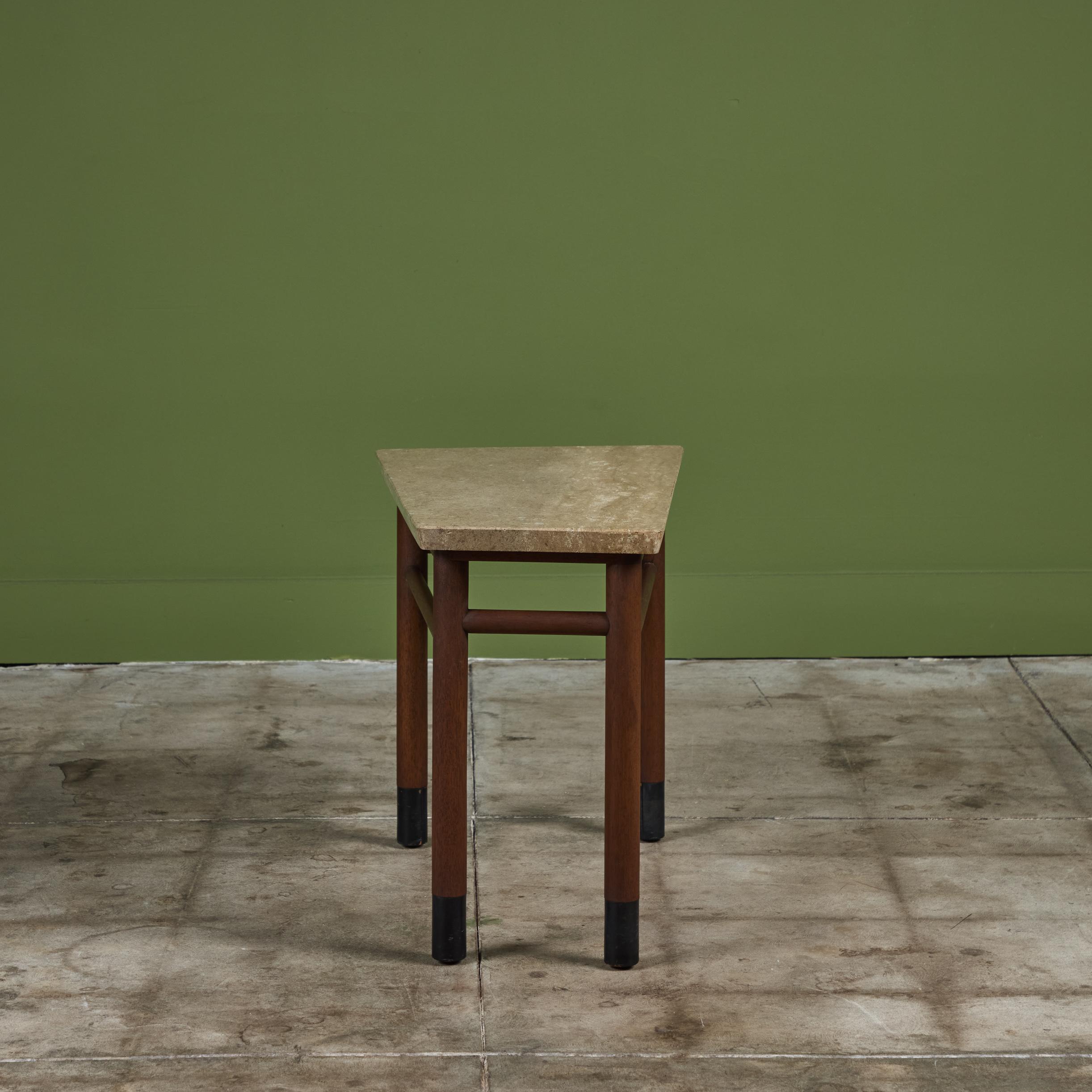 Edward Wormley Marble Top Wedge Side Table for Dunbar For Sale 2