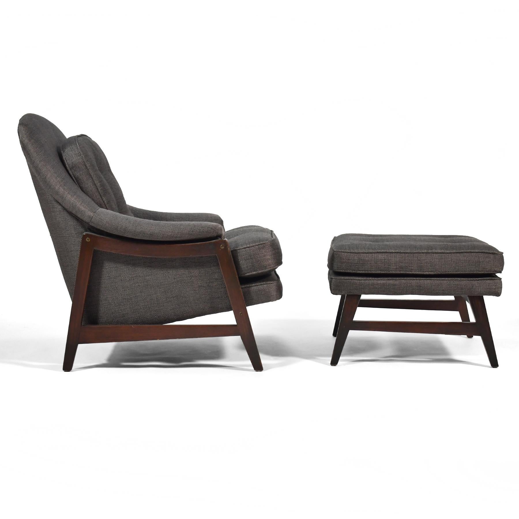 Mid-Century Modern Edward Wormley Model 5701 Lounge Chair & Ottoman For Sale