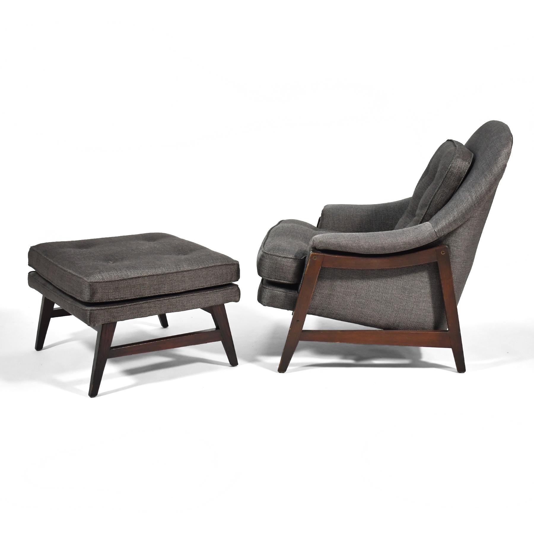 Edward Wormley Model 5701 Lounge Chair & Ottoman For Sale 1