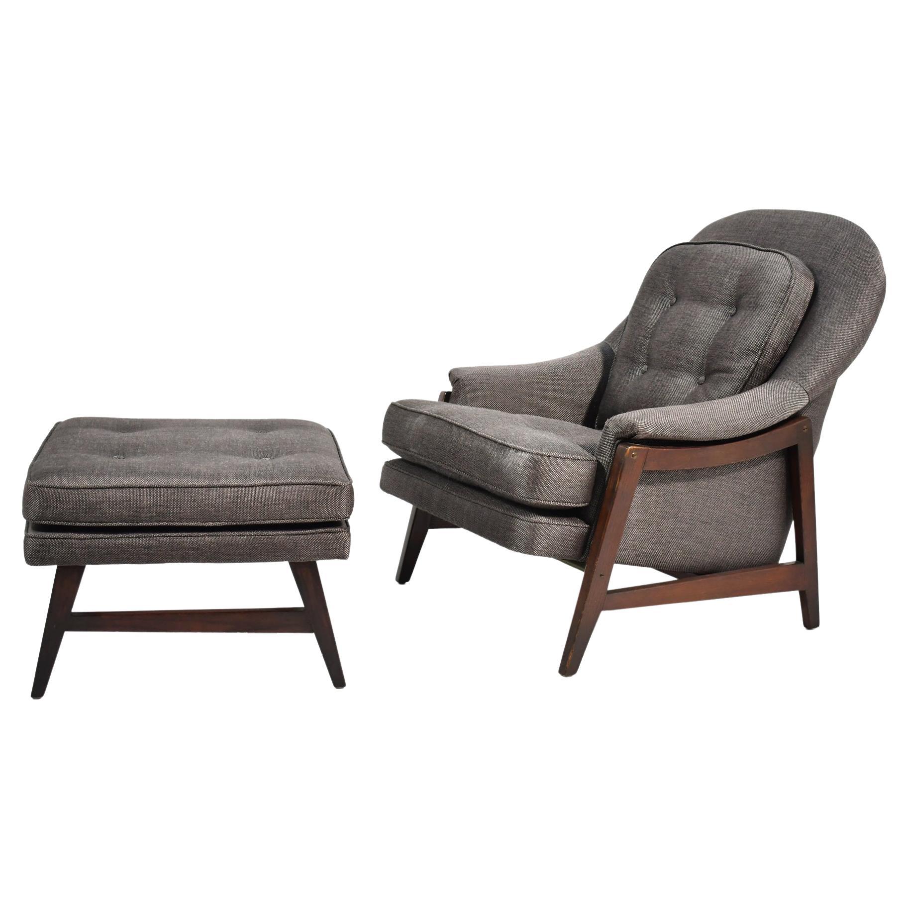 Edward Wormley Model 5701 Lounge Chair & Ottoman For Sale