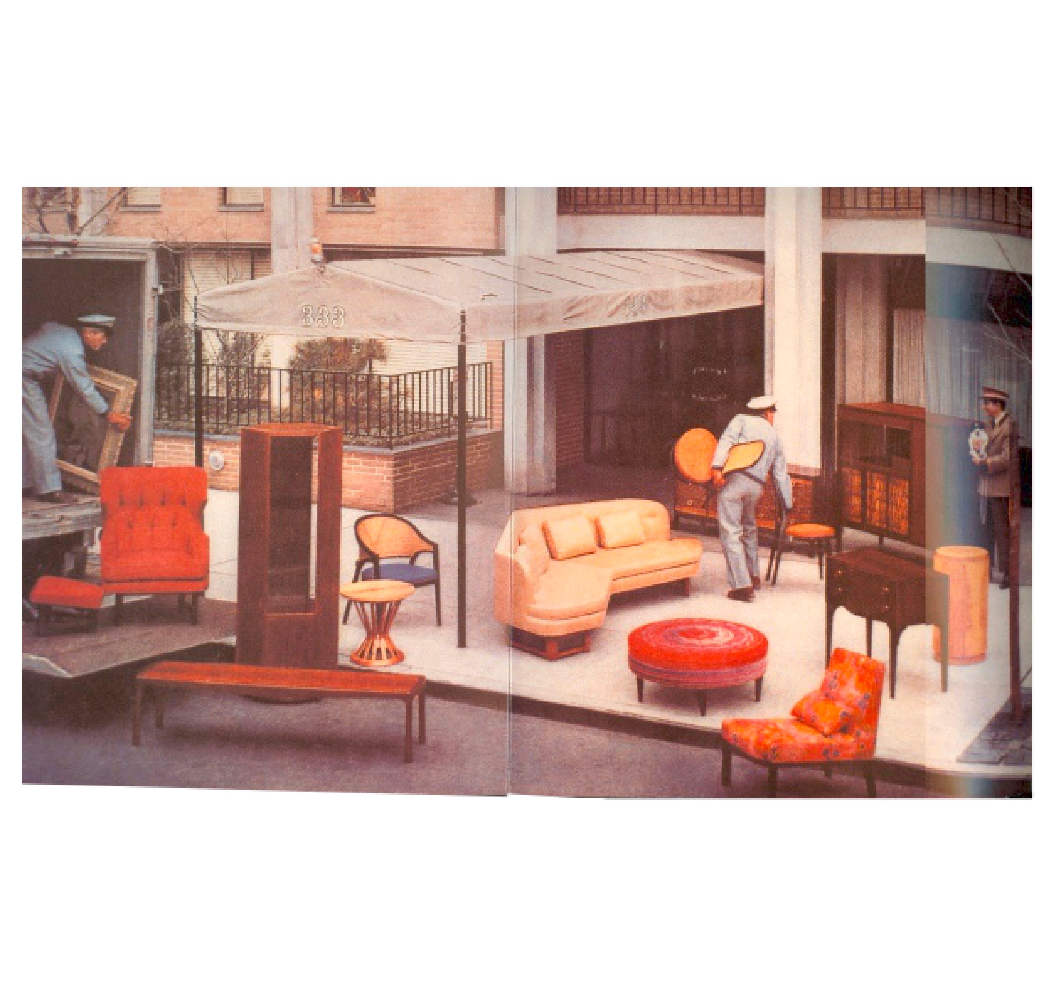 Edward Wormley Model 6329 Janus Sofa, Jack Lenor Larsen Flamestitch Velvet 1960s In Good Condition In Brooklyn, NY