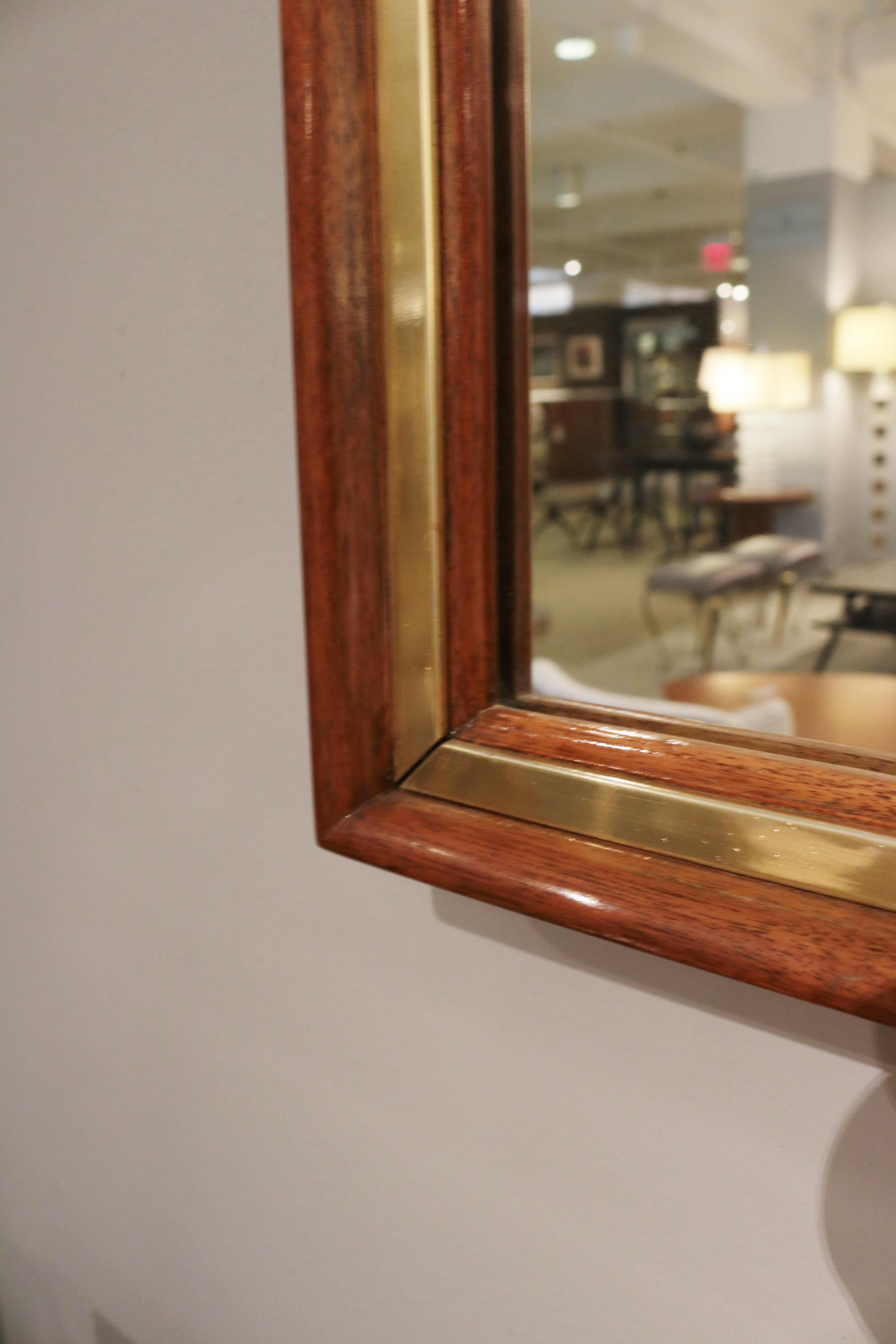 American Edward Wormley Modernist Wall Mirror For Sale