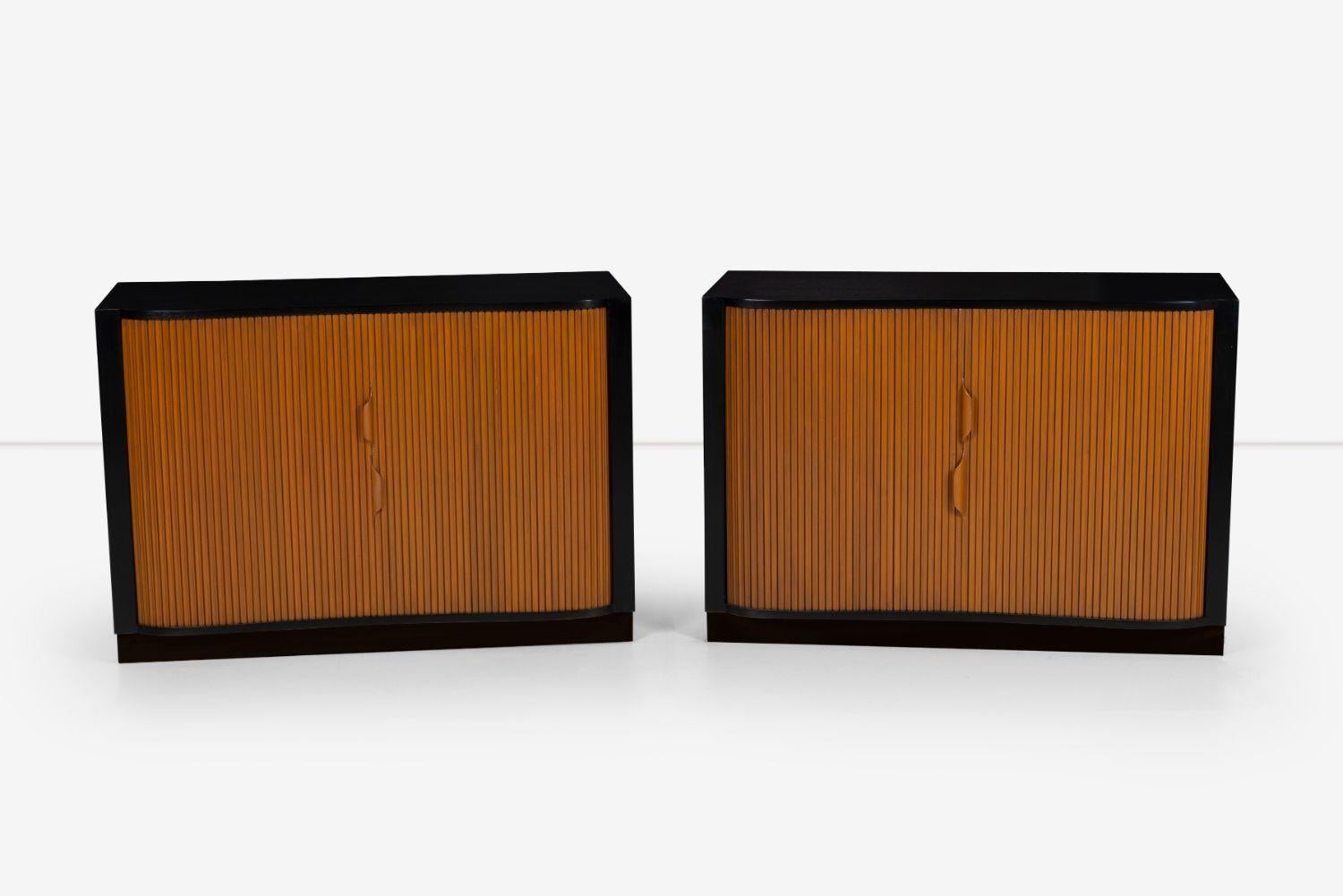 Mid-Century Modern Edward Wormley Mr. and Mrs. Tambour Chests For Sale