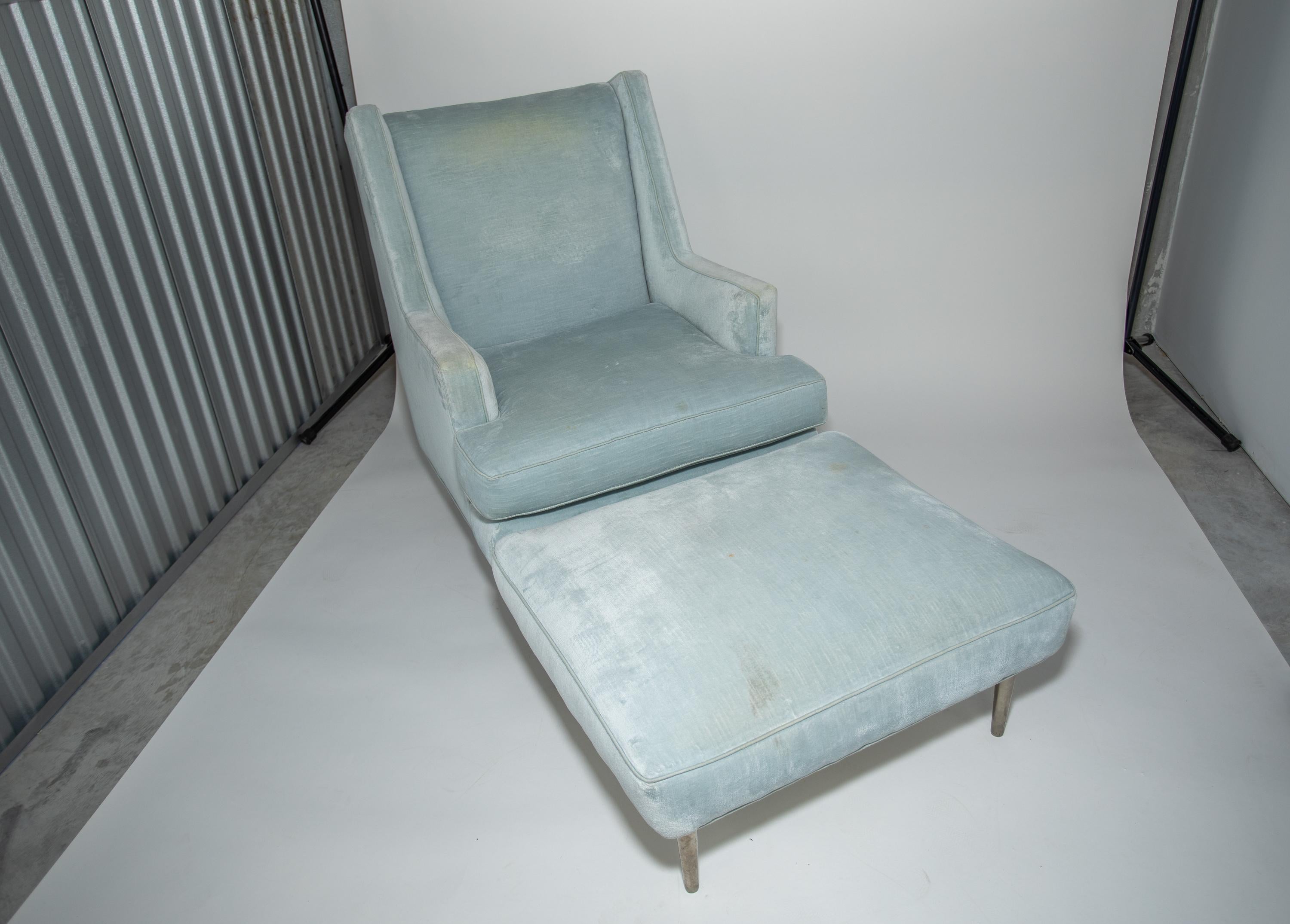 Mid-20th Century Edward Wormley Mr. lounge Chair and Ottoman For Sale