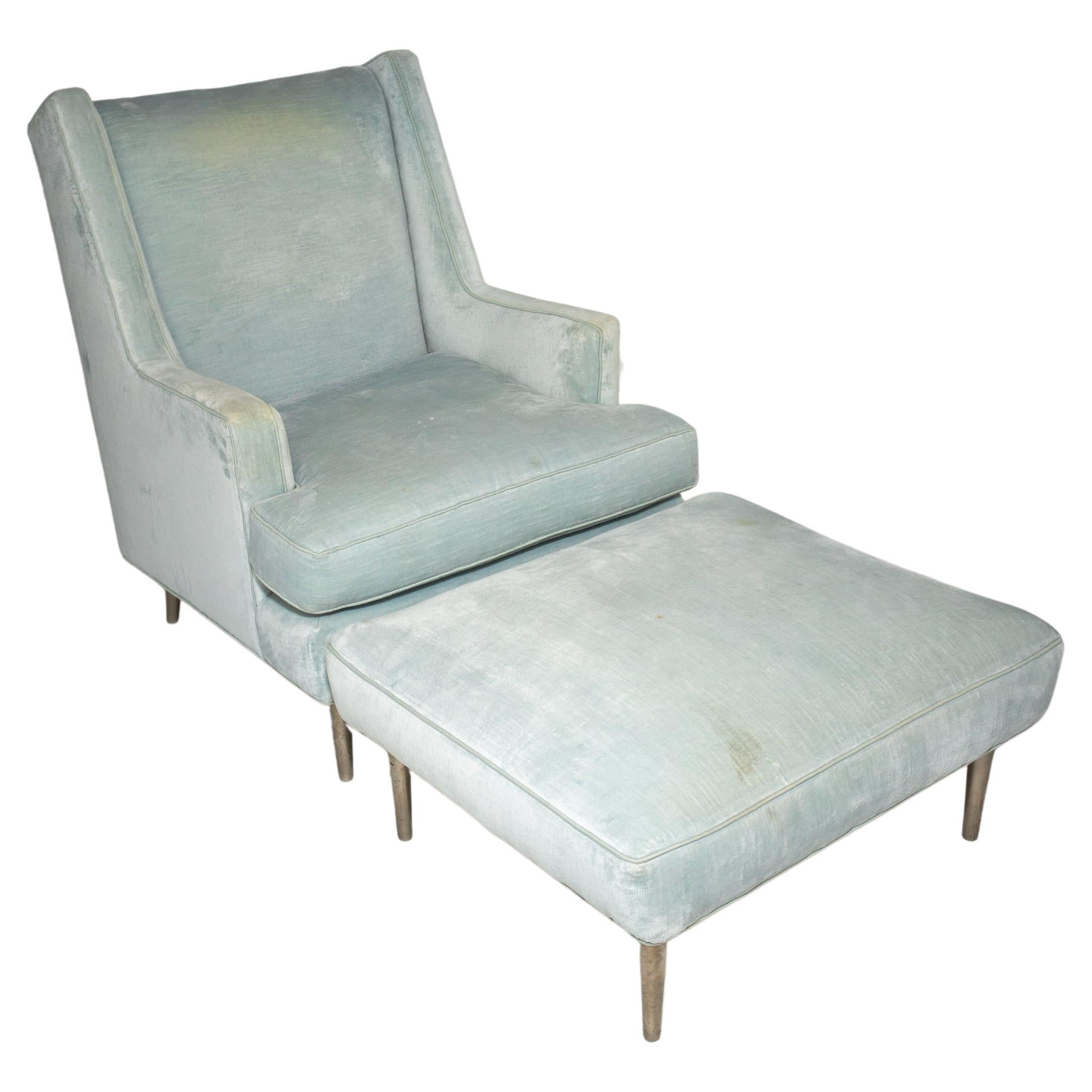 Edward Wormley Mr. lounge Chair and Ottoman For Sale
