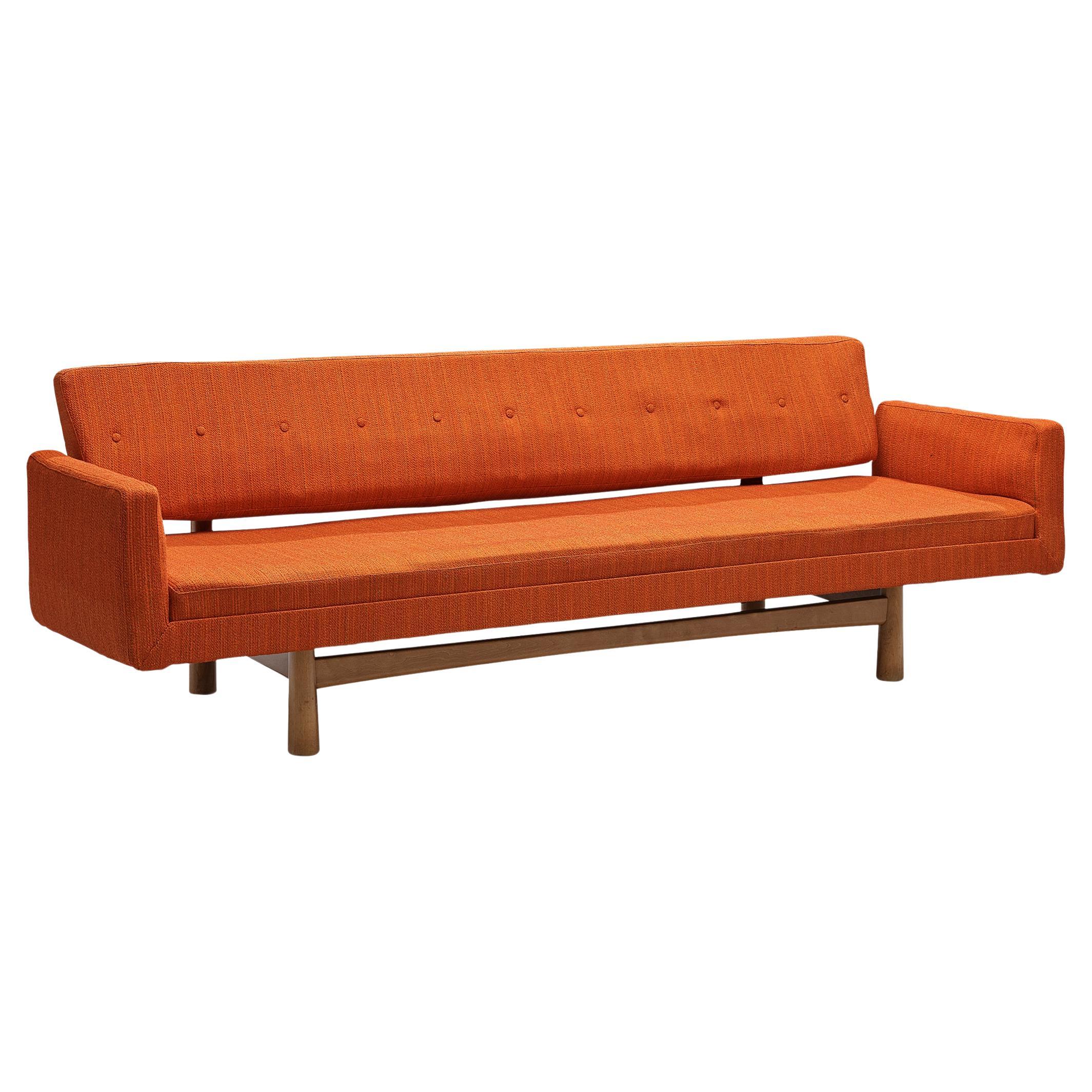 Edward Wormley 'New York' Sofa in Orange Upholstery  For Sale