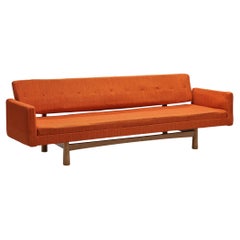 Retro Edward Wormley 'New York' Sofa in Orange Upholstery 