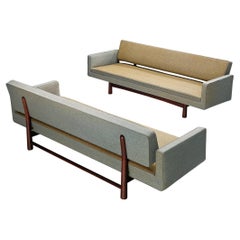 Edward Wormley 'New York' Sofas in Original Blue and Khaki Wool