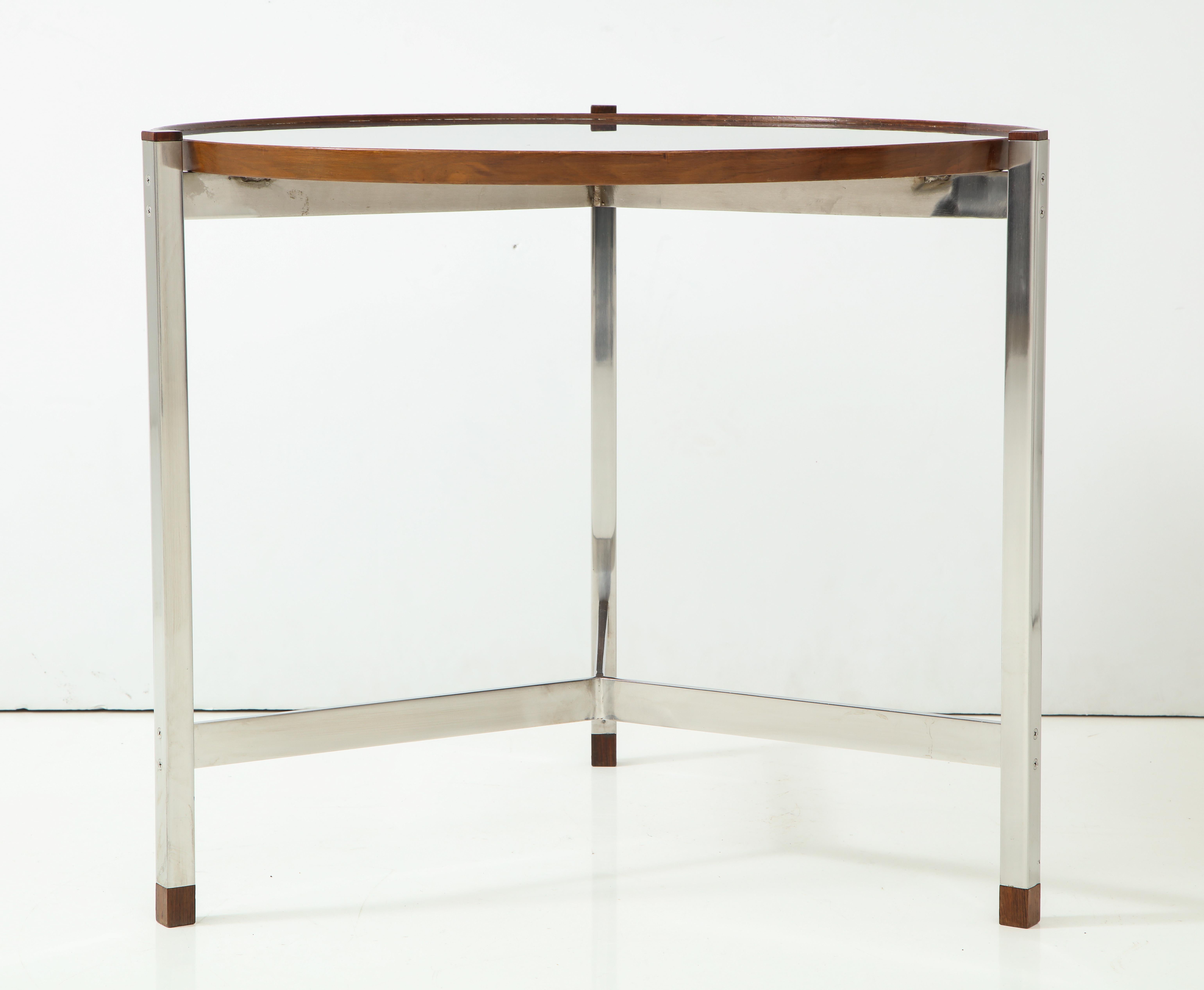Edward Wormley Occasional Table in Chrome and Micarta In Good Condition In New York, NY