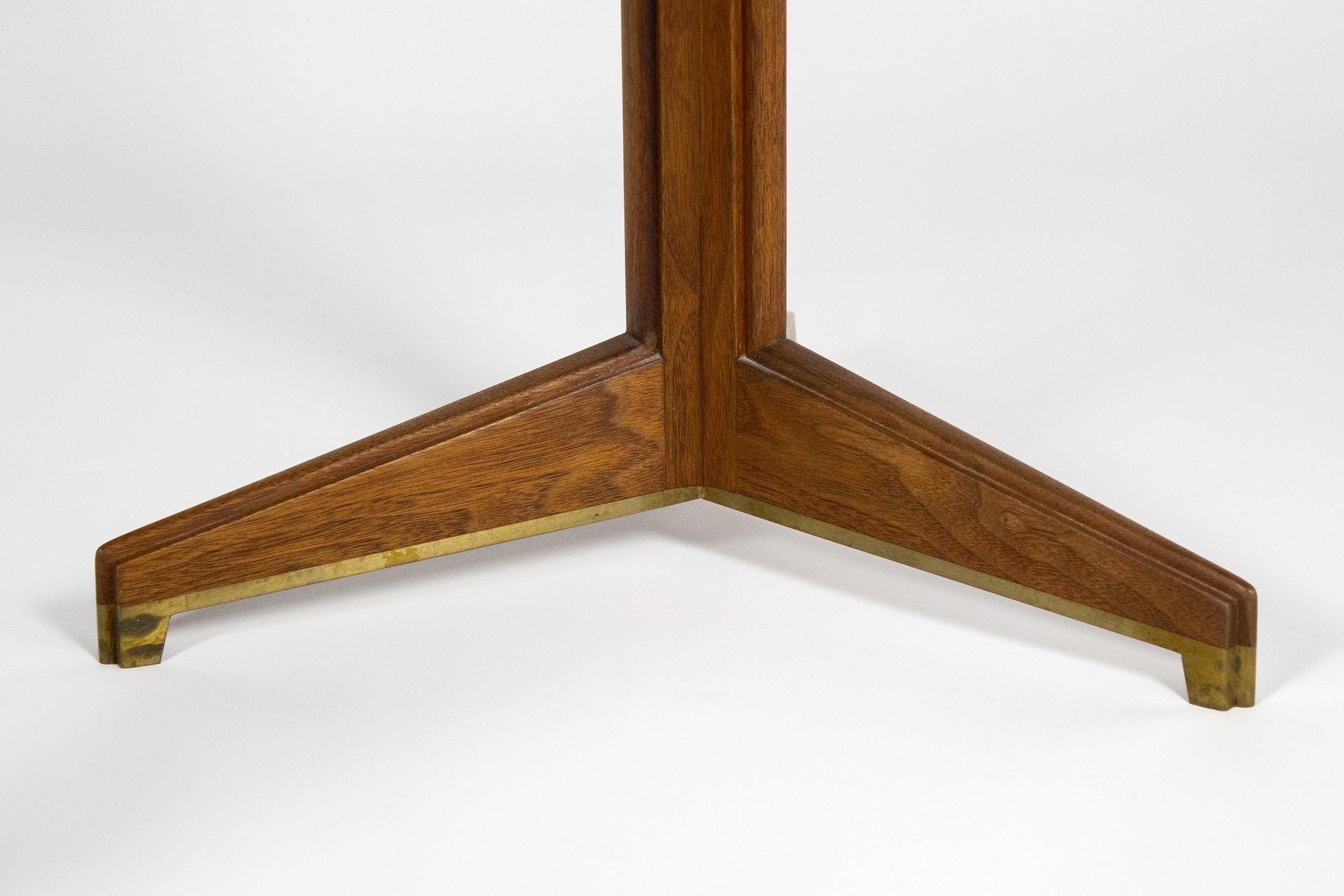 Mid-Century Modern Edward Wormley Occasional Tables for Dunbar Janus Series Slate & Mahogany Pair