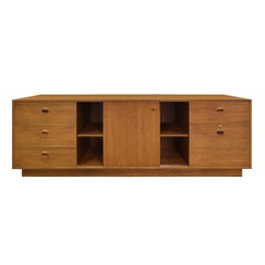 Edward Wormley Office Credenza with File Drawer in Walnut 1960s 'Signed'