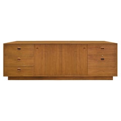Edward Wormley Office Credenza with File Drawer in Walnut 1960s 'Signed'