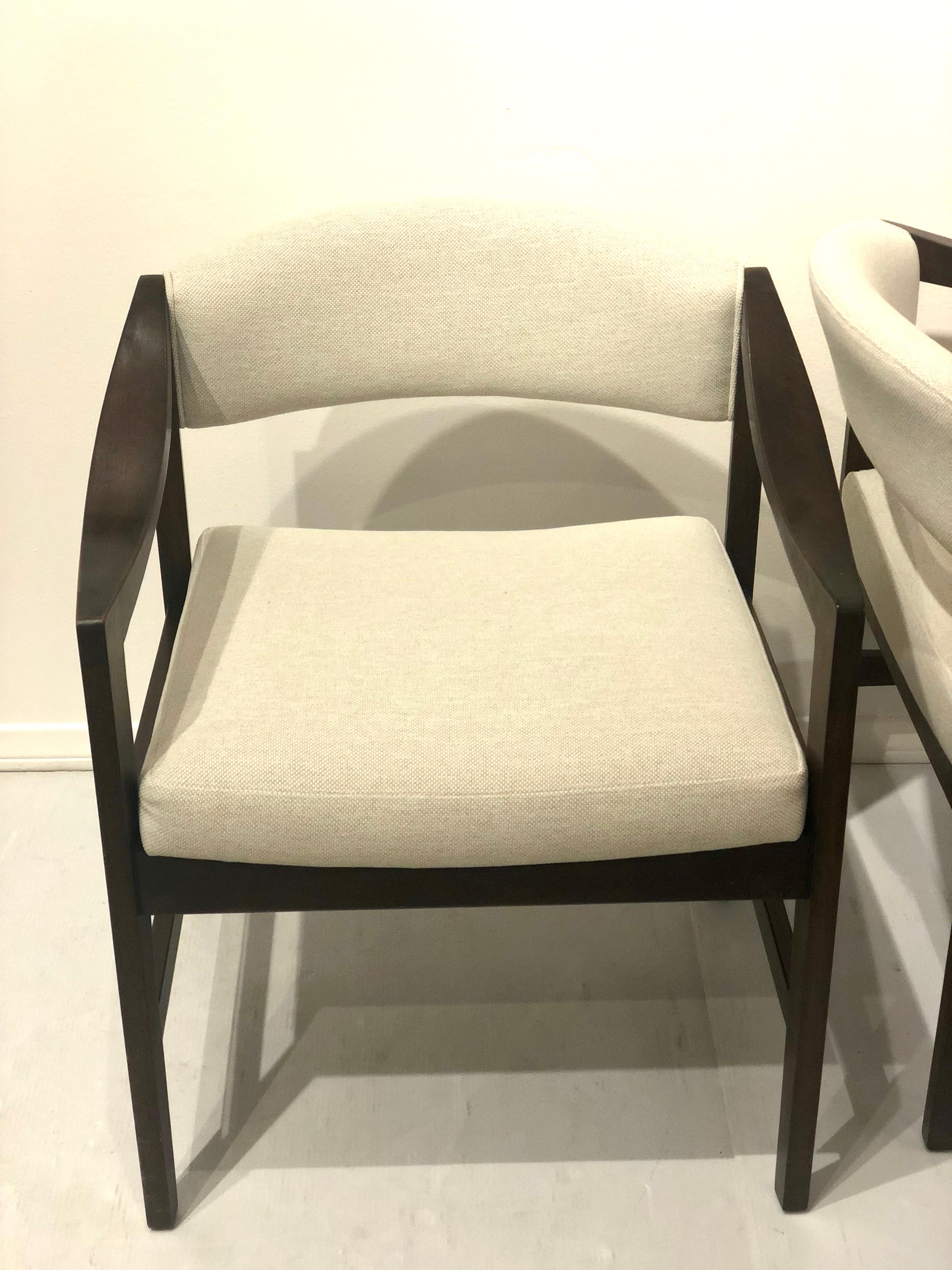 Edward Wormley Open Frame Sculpted Armchairs for Dunbar In Good Condition In San Diego, CA