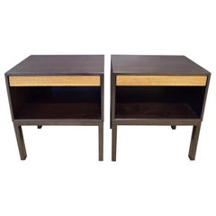 Edward Wormley Pair of Bedside Tables in Mahogany 1940s 'Signed'