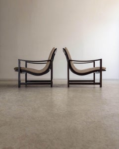 Edward Wormley, coppia di poltrone in compensato curvato per Dunbar, 1968