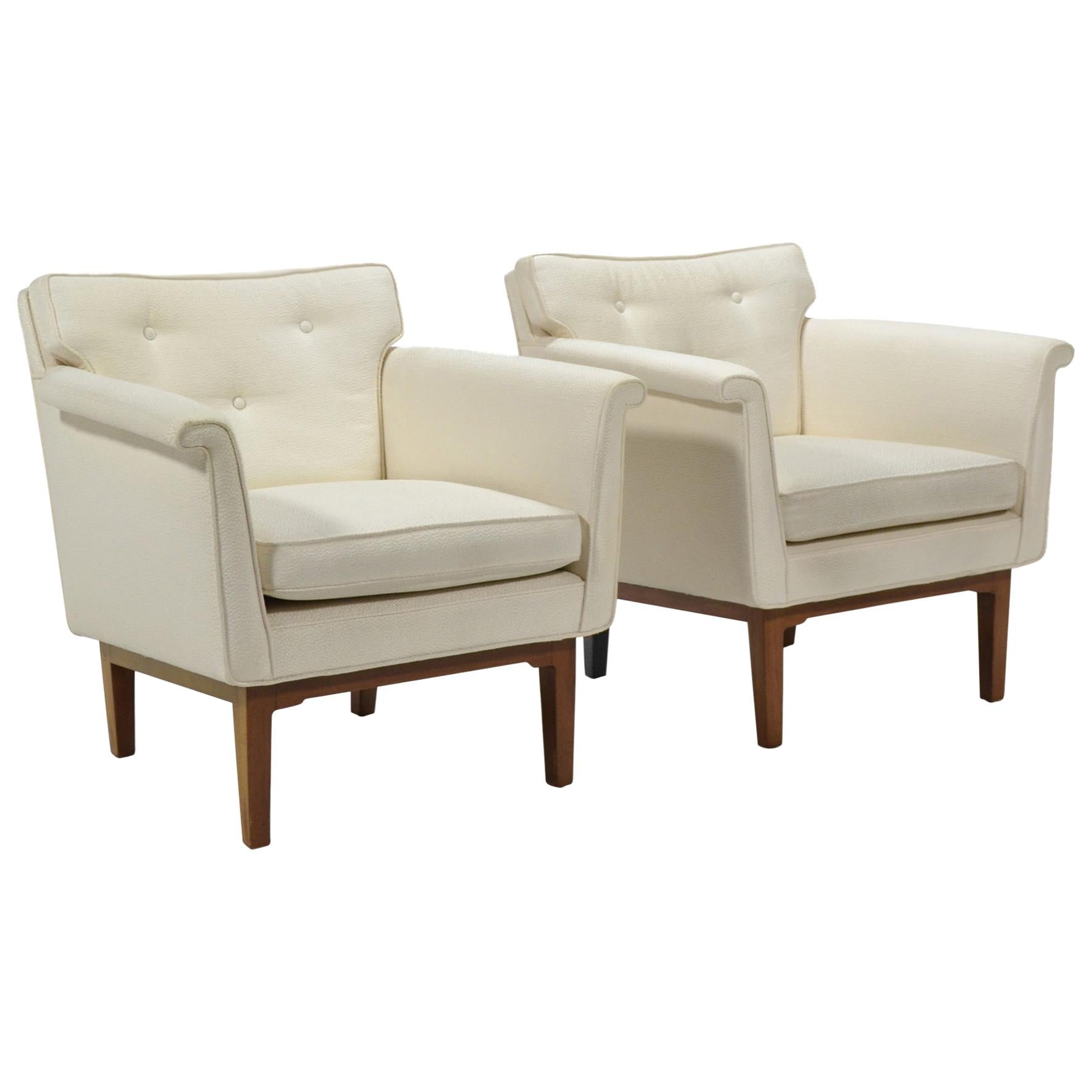 Edward Wormley Pair of Lounge Chairs by Dunbar