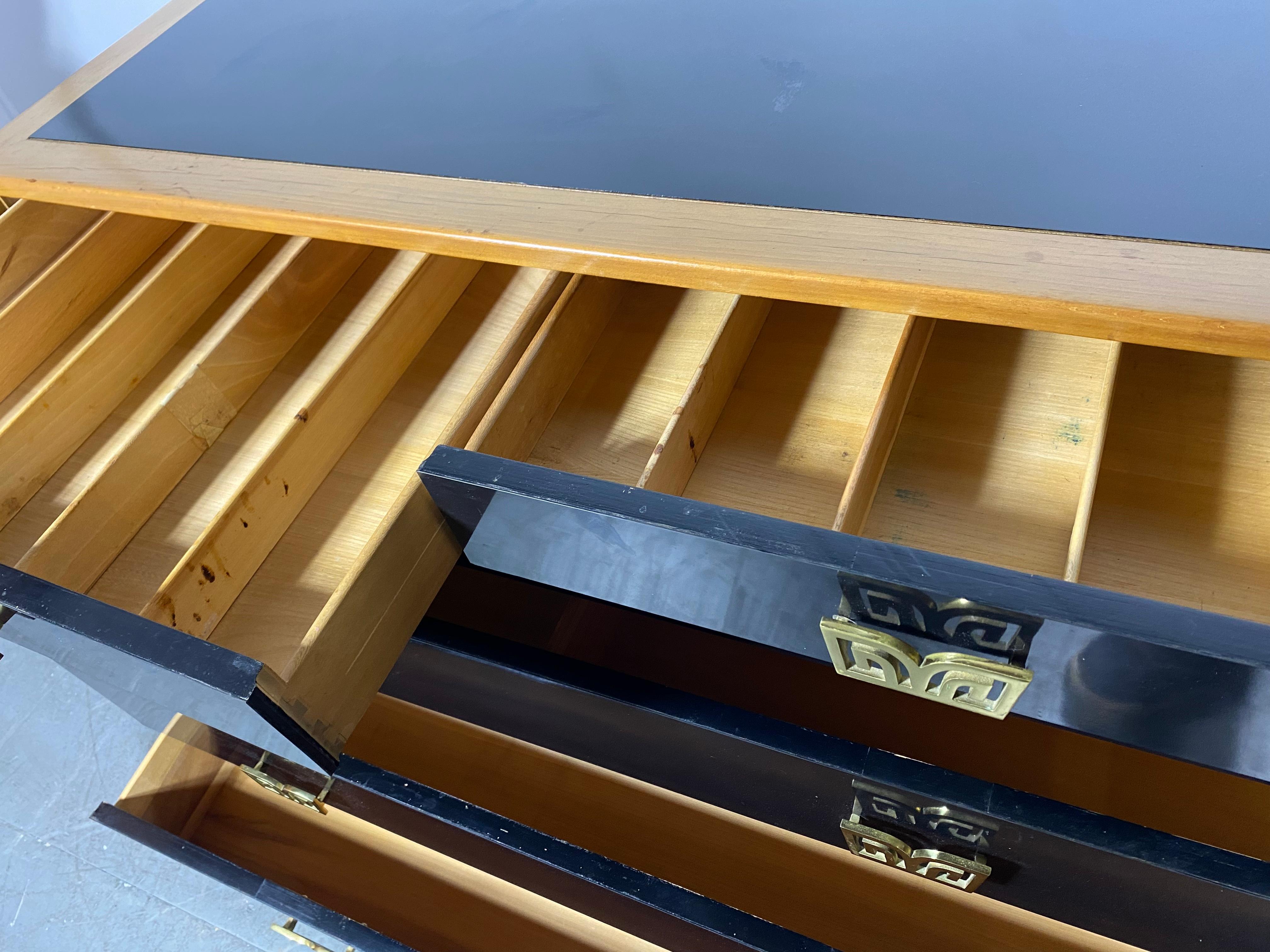 Brass  Edward Wormley Precedent Dresser for Drexel, stunning custom hardware / finish For Sale
