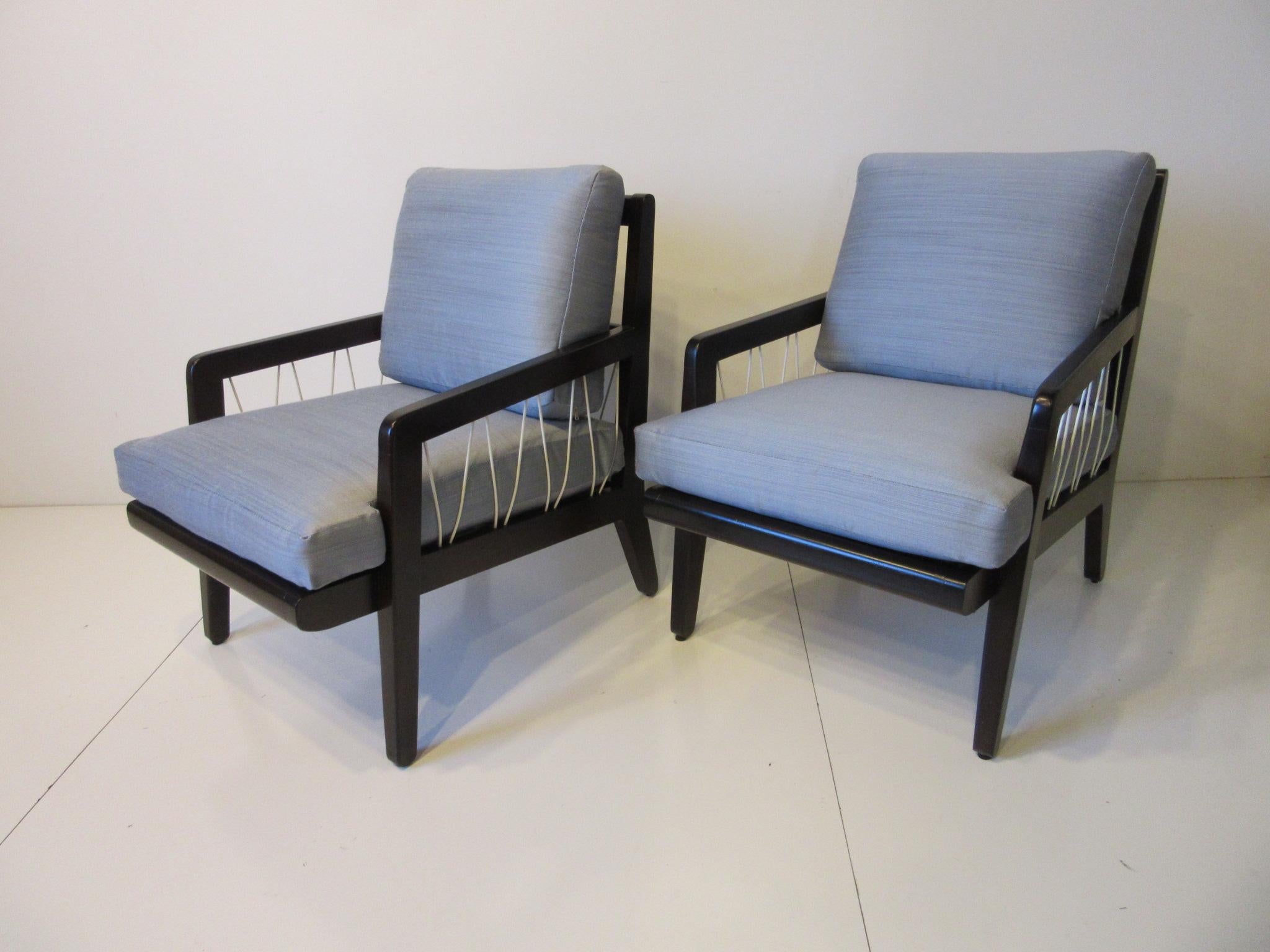 Edward Wormley Presedent Lounge Chairs for Drexel 6